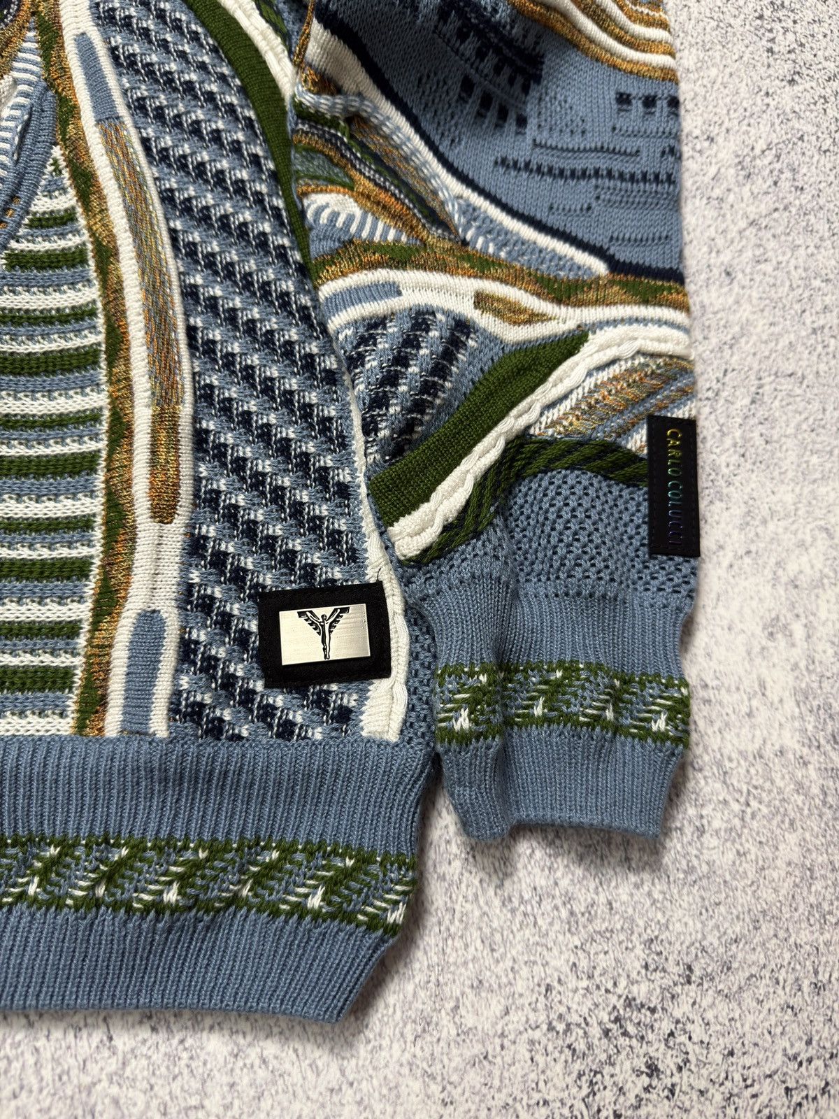 Carlo Colucci 🔥VINTAGE CARLO COLUCCI COOGI STYLE 3D KNIT SWEATER Size US L / EU 52-54 / 3 - 4 Thumbnail