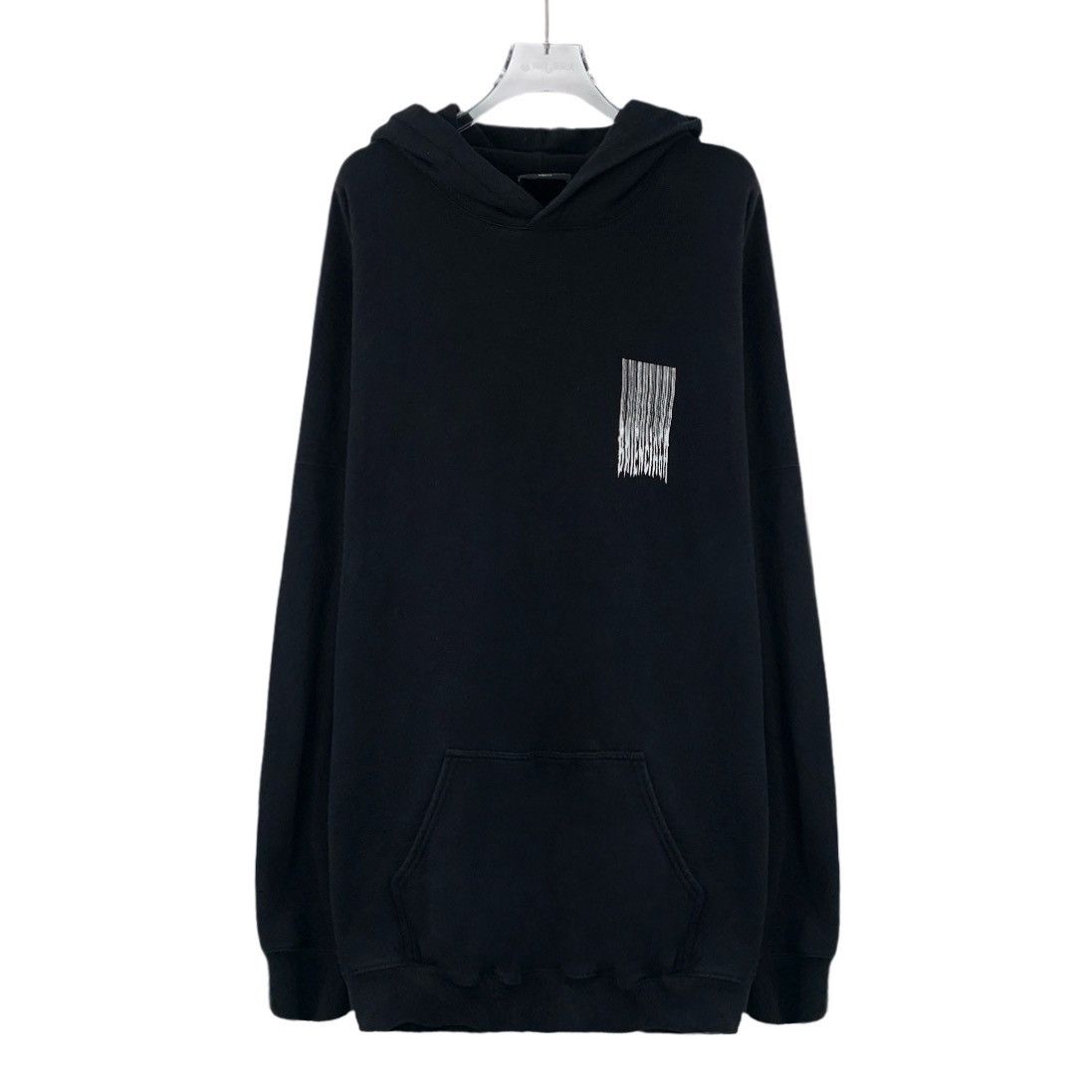 Balenciaga Balenciaga Black Tassel Print Cotton Hooded Sweatshirt Size US XS / EU 42 / 0 - 1 Thumbnail