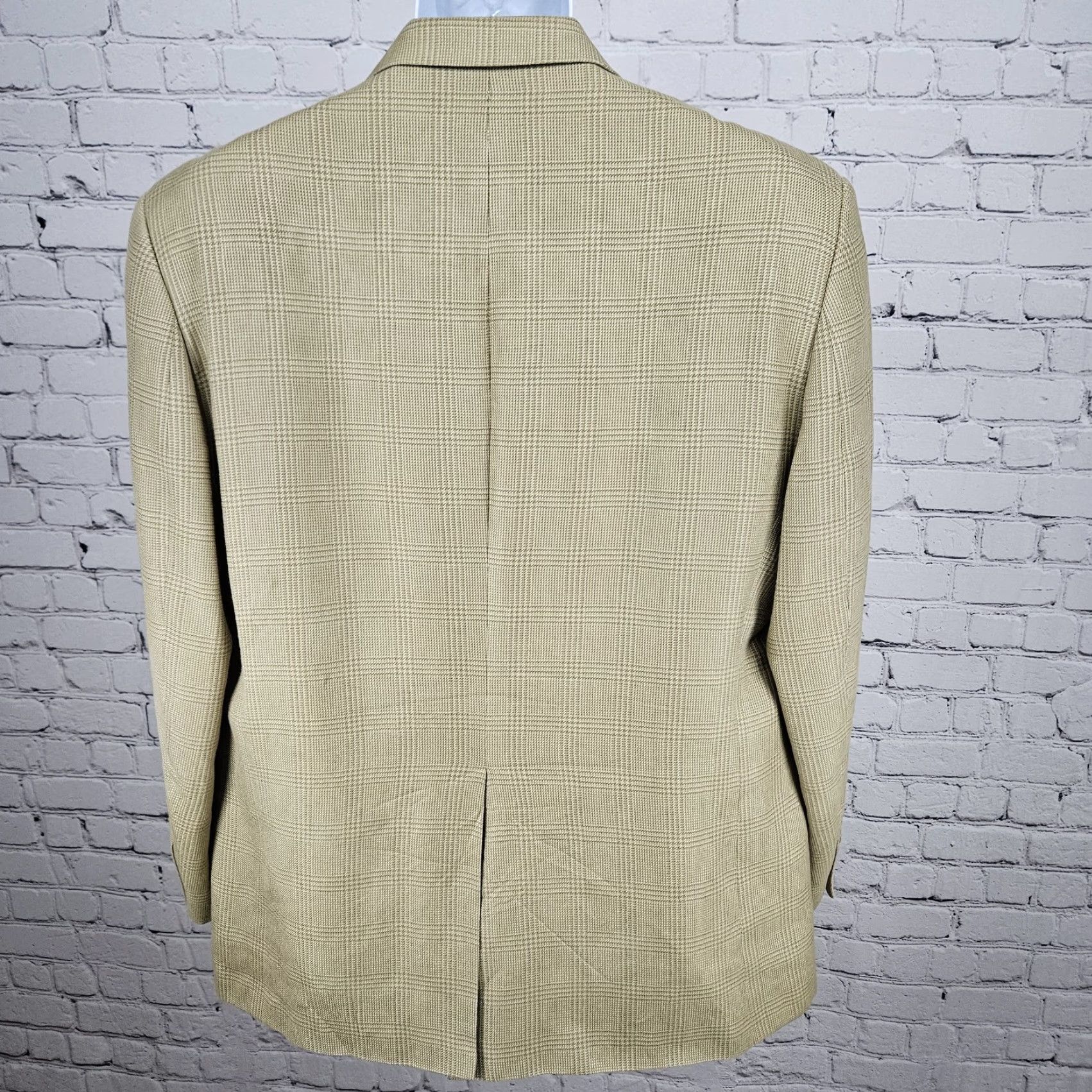 Ralph Lauren Lauren Ralph Lauren Sport Coat Blazer Notch 2 Button Single-Breasted Silk Beige 43R Men Size 46R - 2 Thumbnail