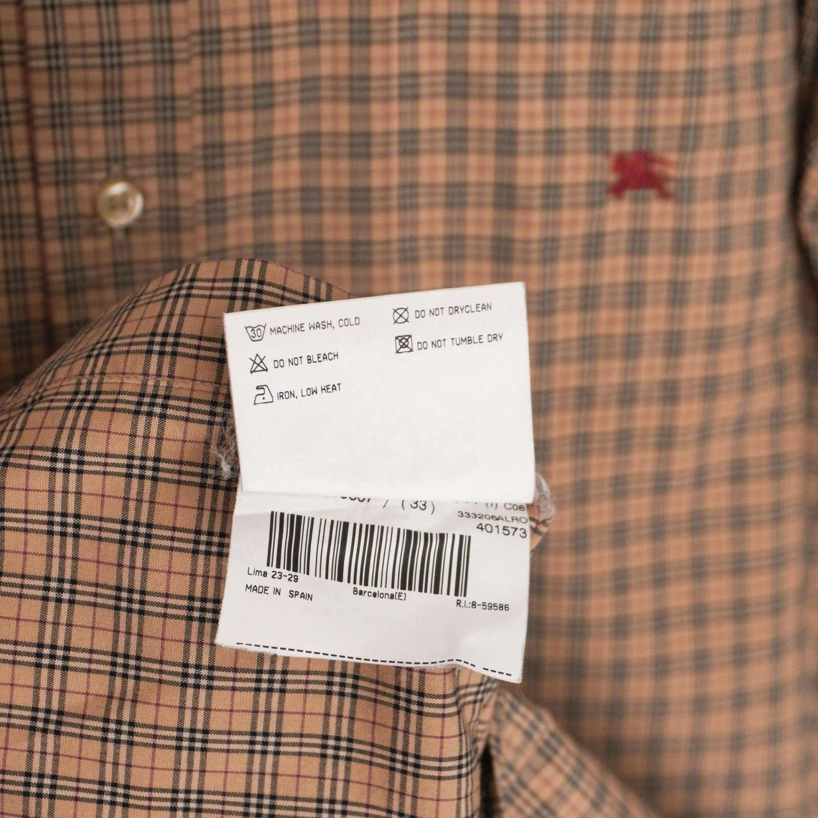 Burberry Burberry Full Small Scale Checked Print Red Logo Shirt Size US M / EU 48-50 / 2 - 7 Thumbnail