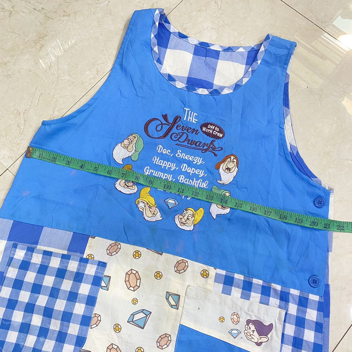 Dior 💥VINTAGE SNOW WHITE and THE SEVEN DWARFS DISNEY Apron Size ONE SIZE - 2 Thumbnail