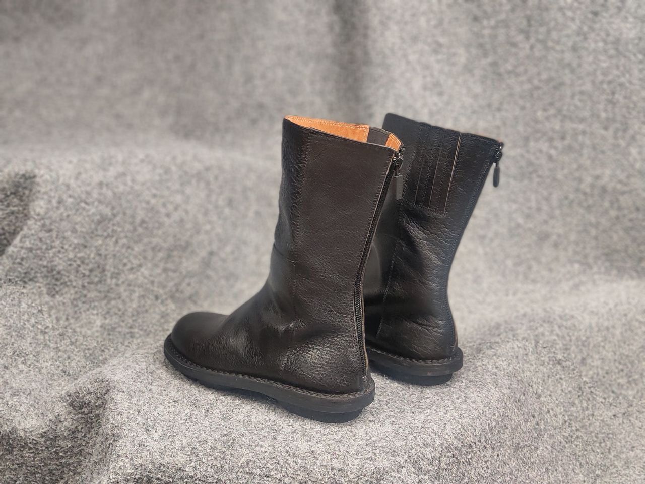 Trippen Trippen Design Black Leather Zip Mid Boots Avant garde Shoes Size US 6 / IT 36 - 8 Thumbnail