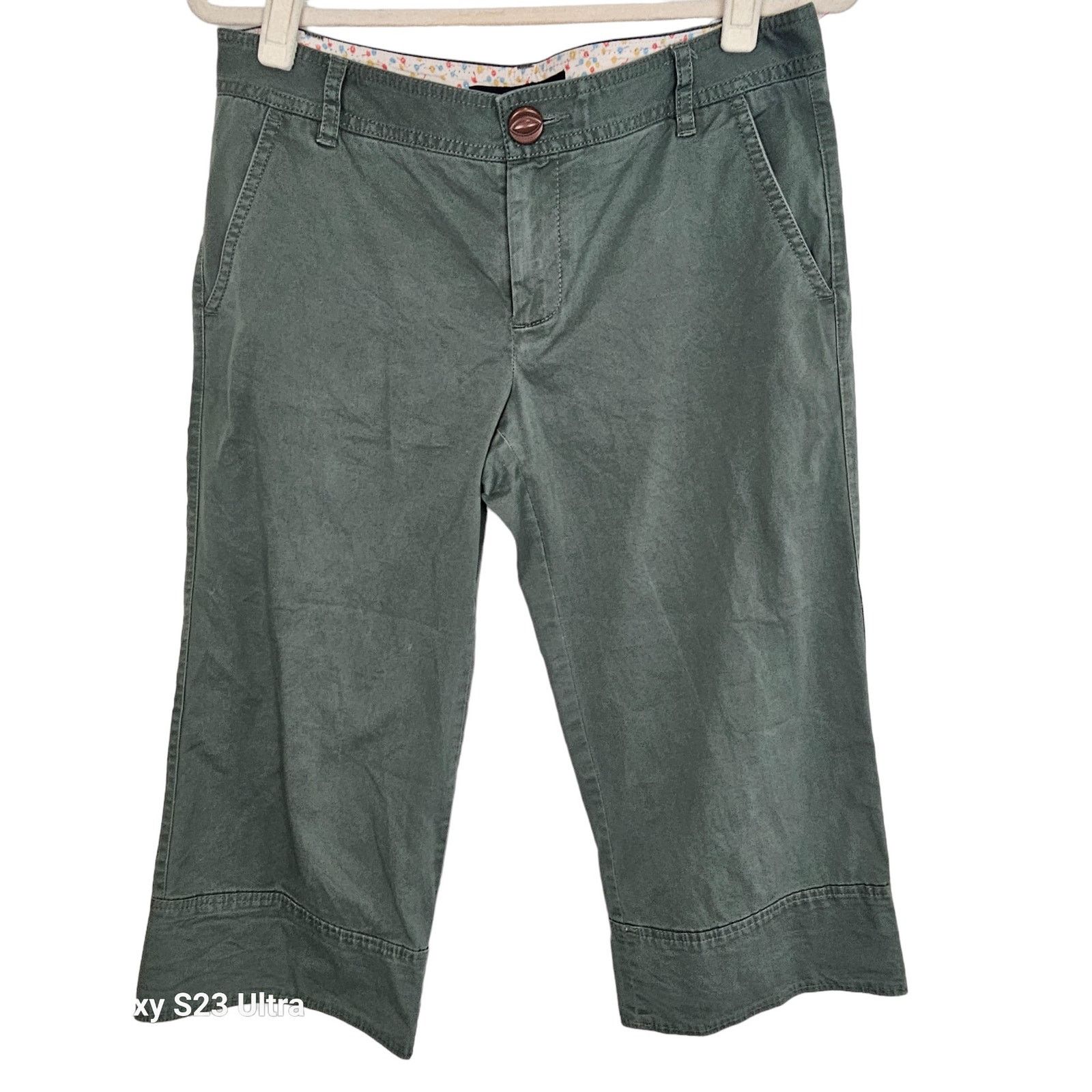 Marc by Marc Jacobs Marc Jacob Womens Olive Green Capri Pants Size 8 Designer Size 30" / US 8 / IT 44 - 1 Thumbnail