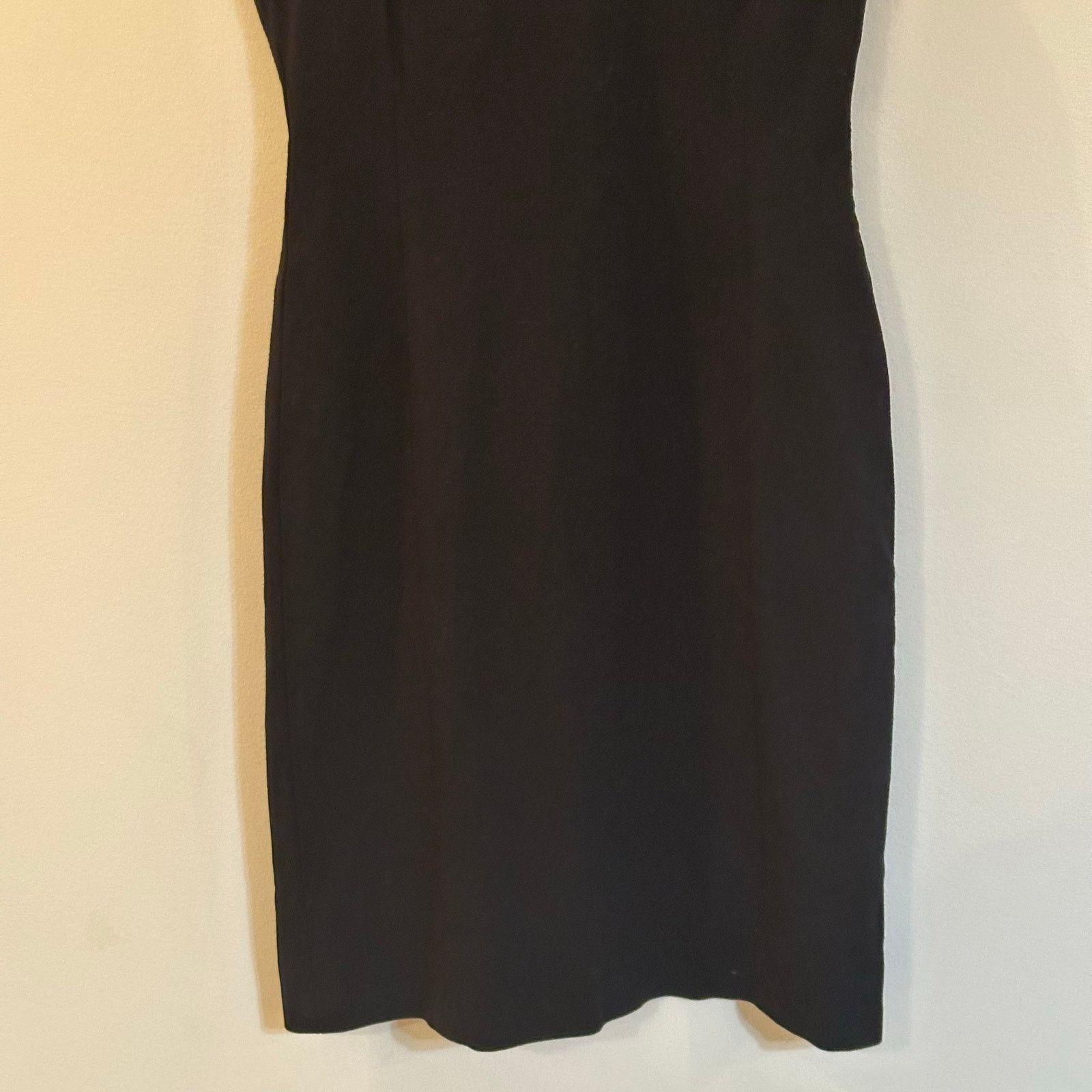 Eileen Fisher Eileen Fisher Black Ponte Knit V Neck Dress Sleeveless Sz PP Size XS / US 0-2 / IT 36-38 - 6 Thumbnail