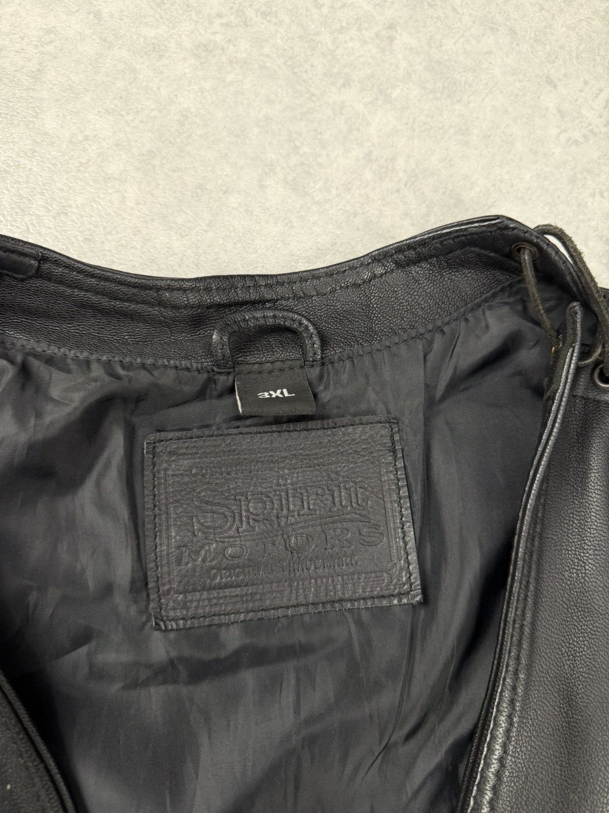 Vintage Spirit Motors Leather Vest Black Biker Motorcycle Size 3XL Size US XXL / EU 58 / 5 - 8 Thumbnail