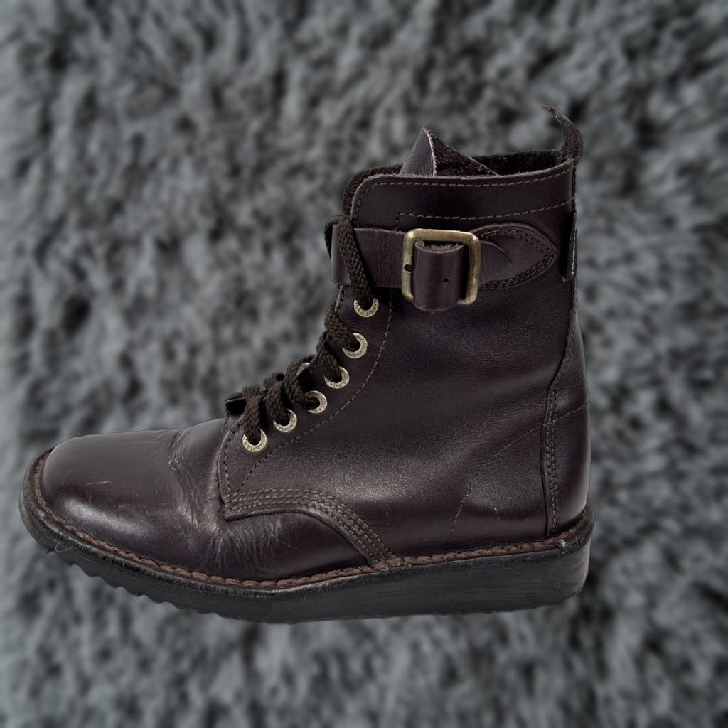 Tarzan Waxy REP Half Combat Boots Brown Leather Laceup Buckle South African Made