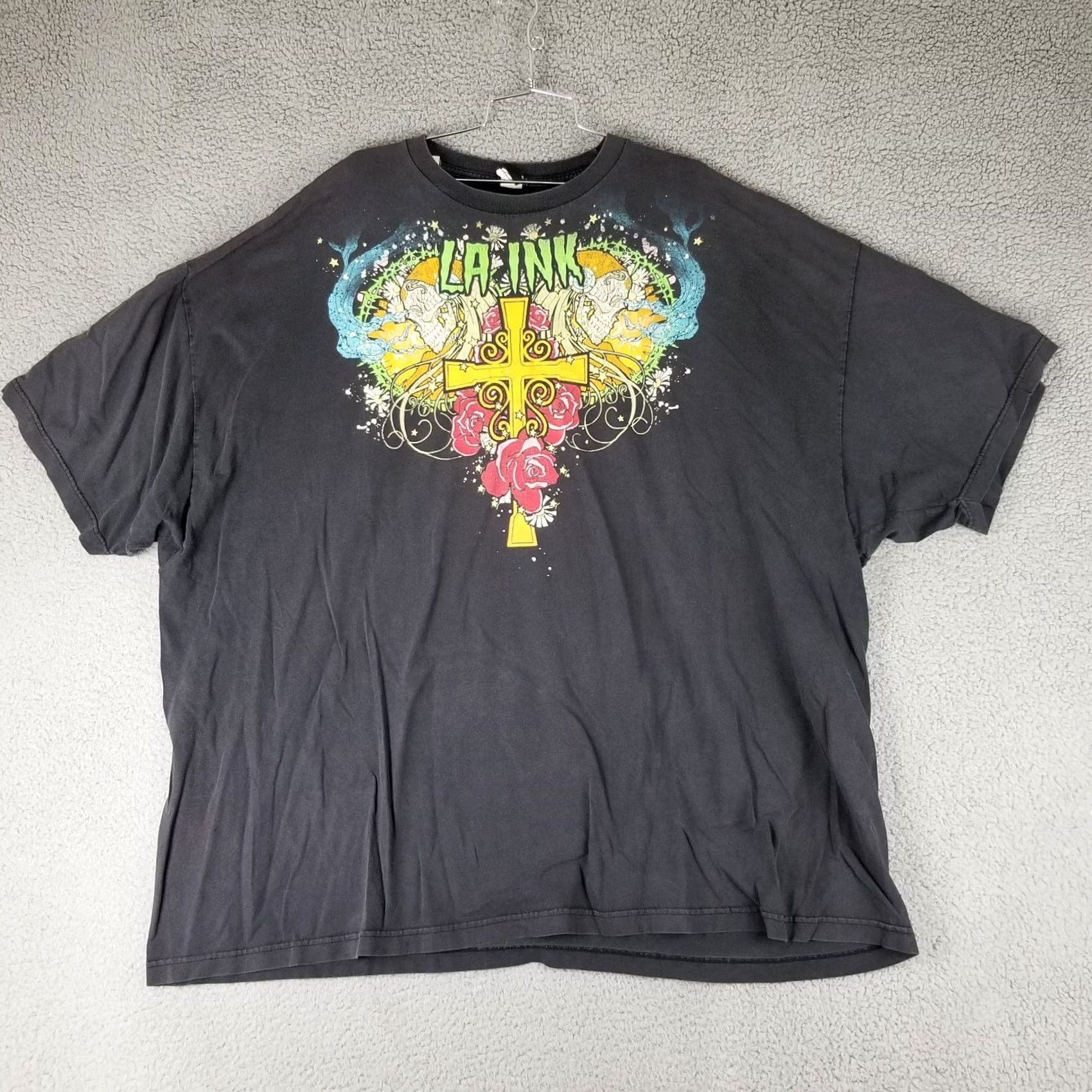 Vintage LA Ink T Shirt Men 5XL Black Jesus Skulls VTG Los Angeles Tattoos Art TV Show Shirt Mens 5XL Black Jesus Skull VTG LA Ink T Shirt Size US XXL / EU 58 / 5 - 2 Thumbnail