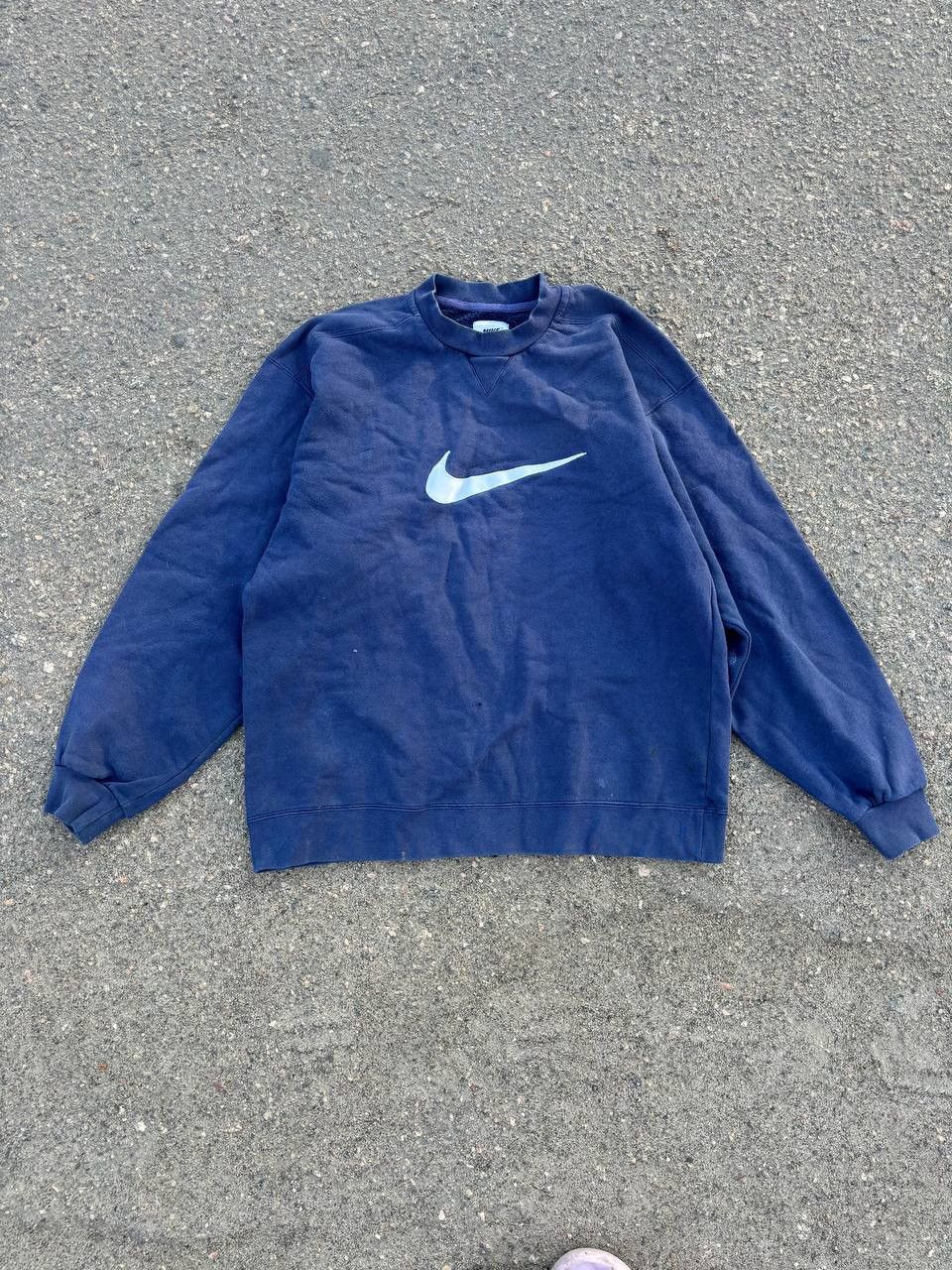 Nike × Vintage Vintage Y2K Nike Embroidered Swoosh Logo Faded Sweatshirts Size US M / EU 48-50 / 2 - 1 Thumbnail