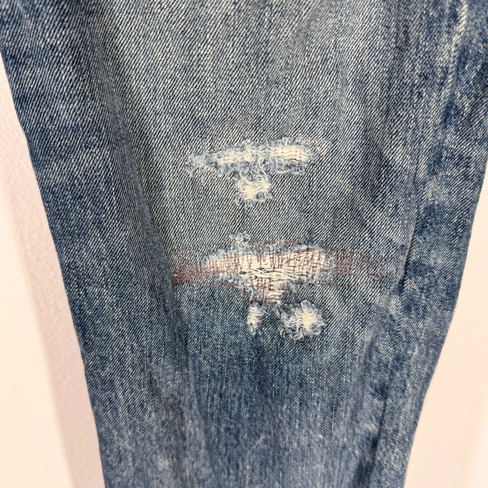 Polo Ralph Lauren Polo Ralph Lauren Mens Distressed Varick Slim Straight Jeans 34x32 Patchwork Size US S / EU 44-46 / 1 - 6 Thumbnail