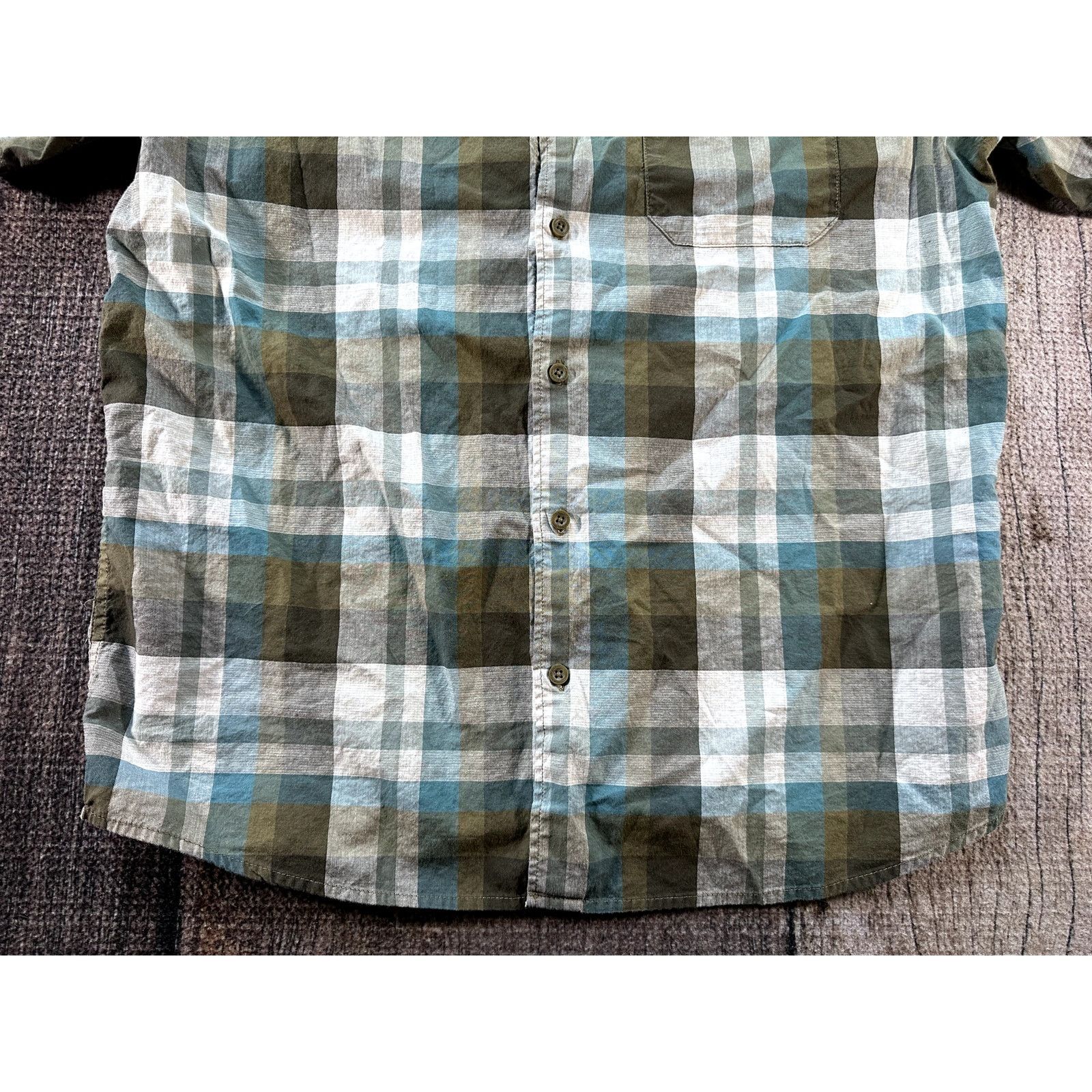 Mountain Hardwear Mountain Hardwear Shirt Mens L Green Big Cottonwood Plaid Size US L / EU 52-54 / 3 - 4 Thumbnail