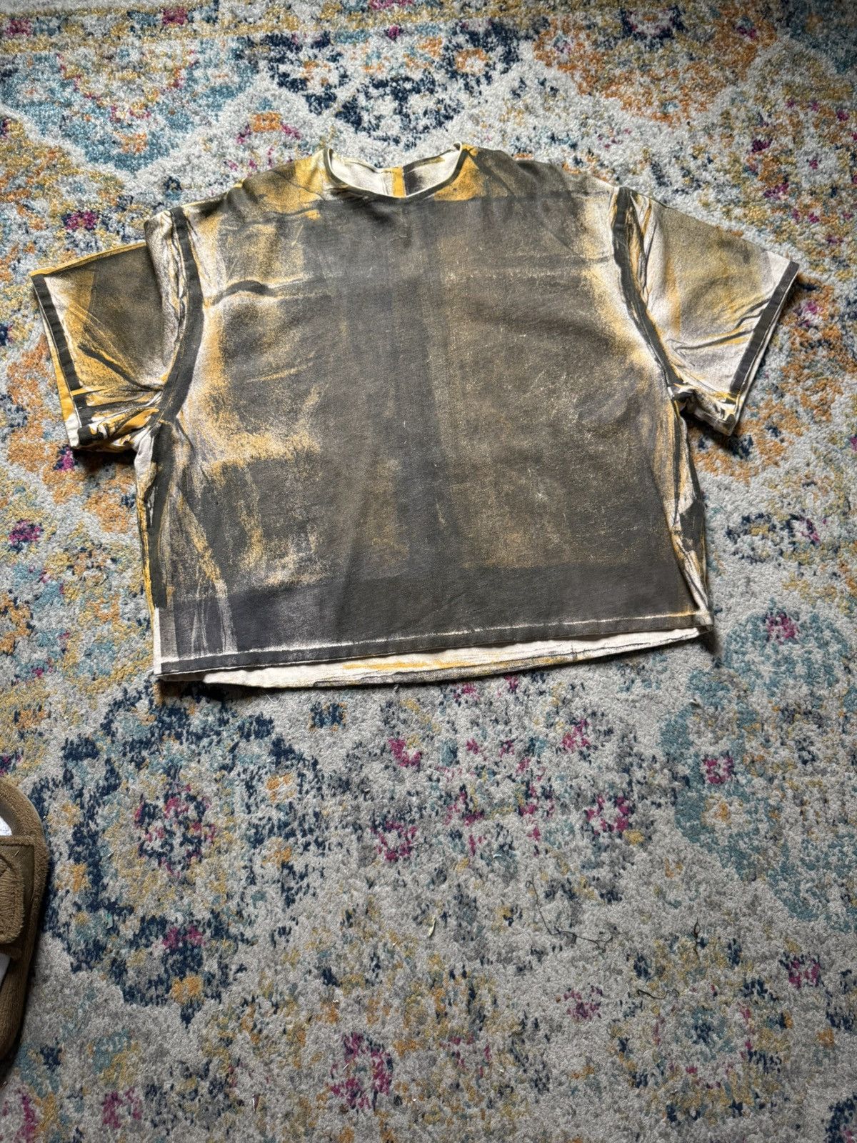 Yeezy RARE UNRELEASED DOUBLE LAYER YEEZY WYOMING HAND PAINTED TEE Size US M / EU 48-50 / 2 - 1 Thumbnail