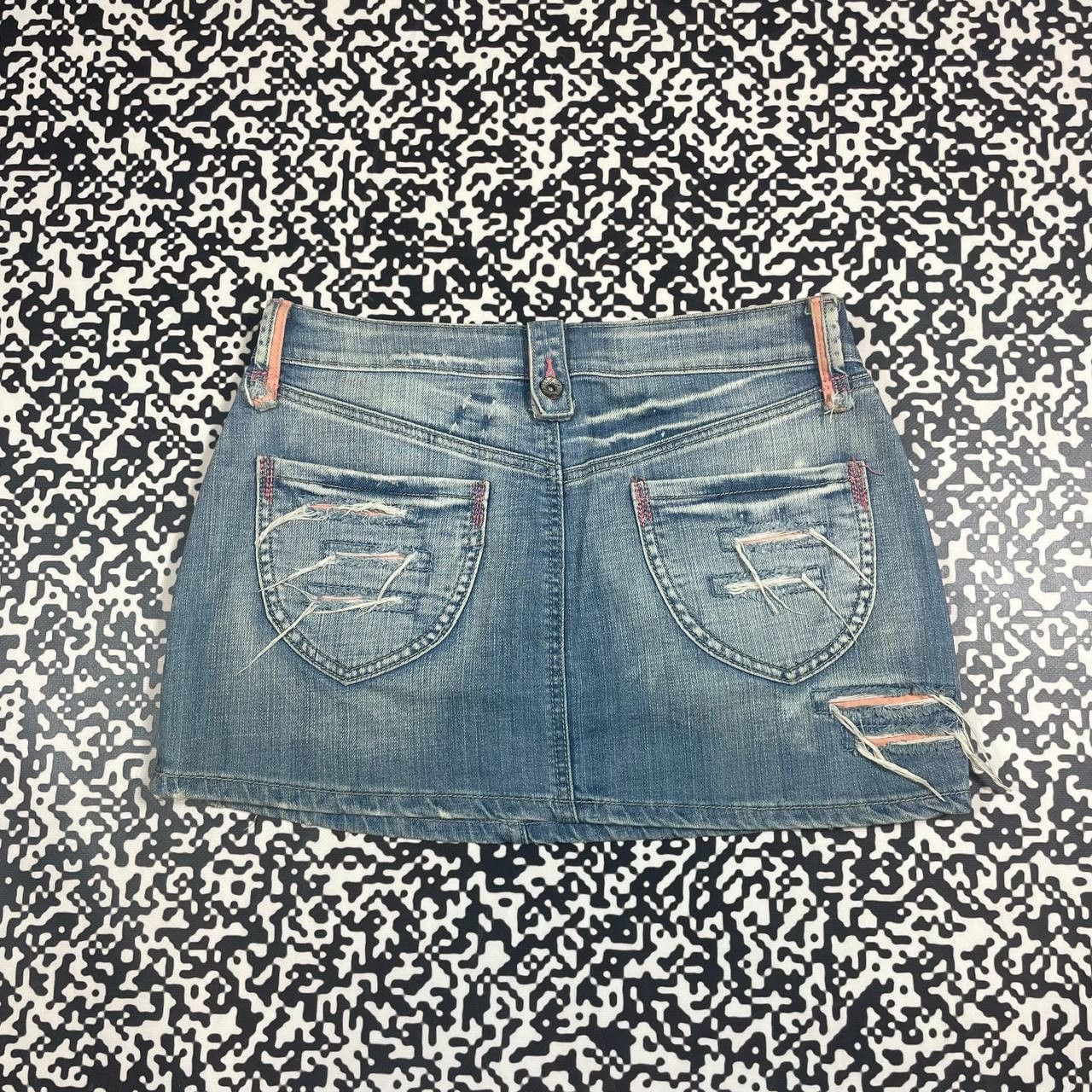 Japanese Brand Vintage Y2K Japanese Distressed Retro Style Mini Skirt Style Size 29" - 5 Thumbnail