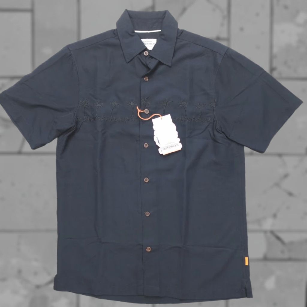 Quiksilver Quiksilver Waterman Tahiti Palms S/S Embroidered Woven Black Mens Size S Button-Up Shirt Size US S / EU 44-46 / 1 - 1 Thumbnail