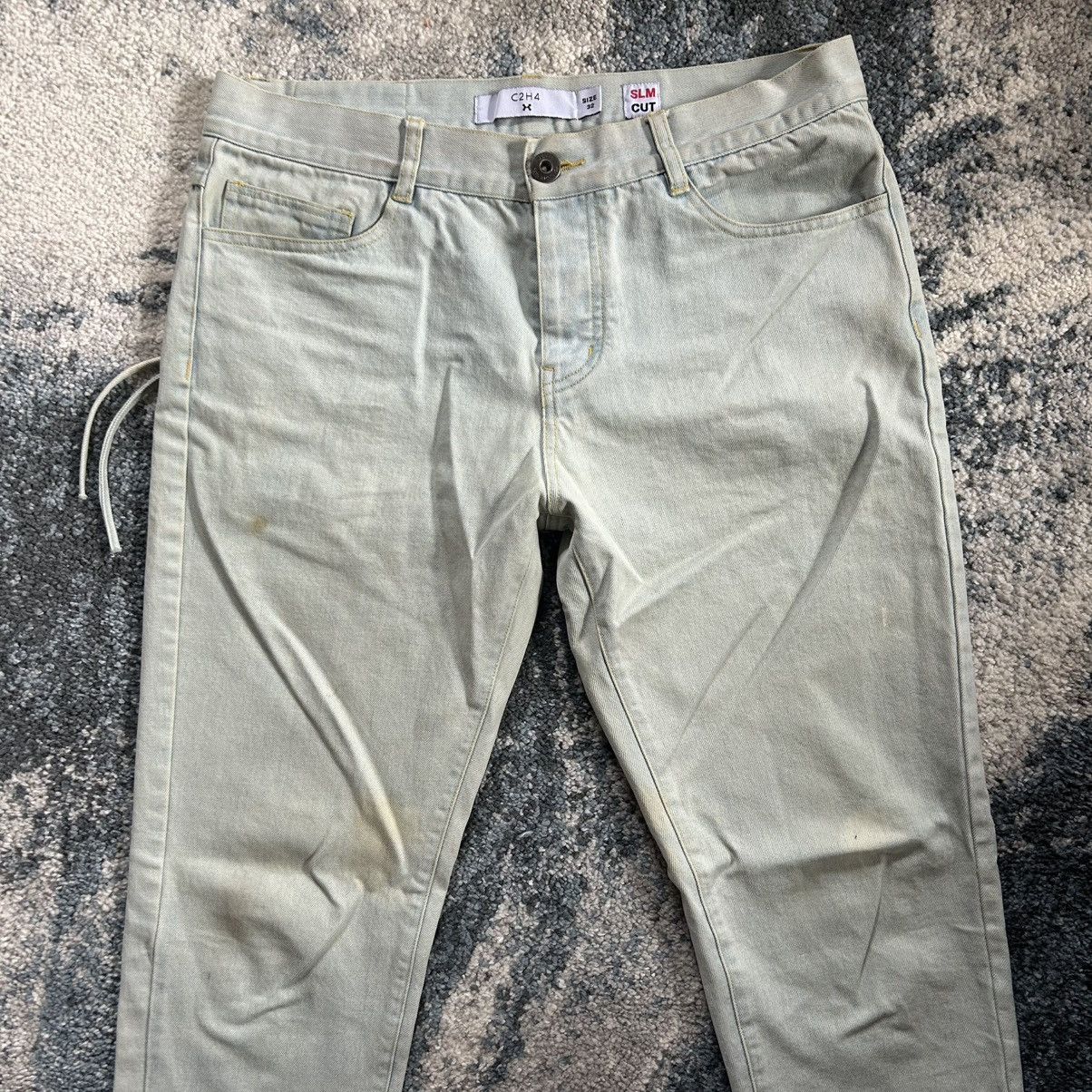 C2H4 Spring Summer 17 Sour Bullet Patchwork Paneled Bleach Denim Size US 33 - 7 Thumbnail