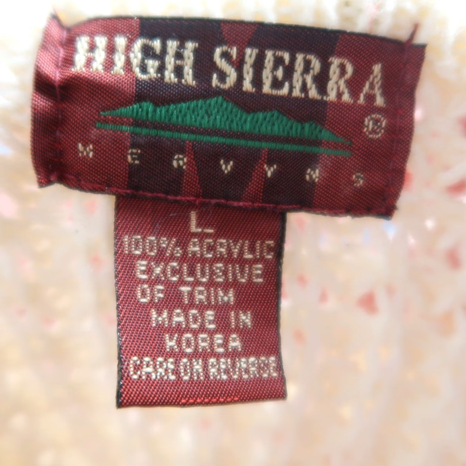 High Sierra VINTAGE High Sierra Cream Chunky Knit Grandpa Sweater Mens L Size US L / EU 52-54 / 3 - 5 Thumbnail