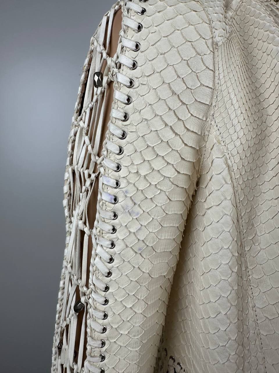 Roberto Cavalli Leather Jacket Roberto Cavalli Size S / US 4 / IT 40 - 6 Thumbnail