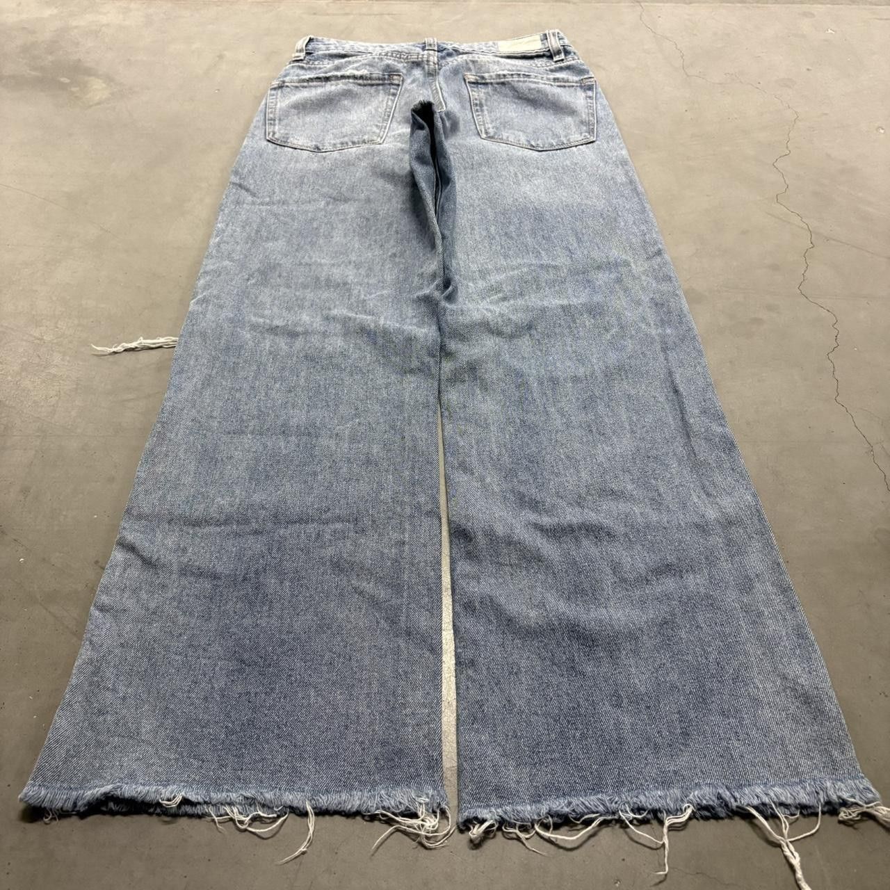 Rsq Crazy Vintage Y2K/2000s WideLeg Baggy RSQ Ripped Skater Style Medium Wash Denim Jeans! Size 24" / US 00 / IT 34 - 4 Thumbnail
