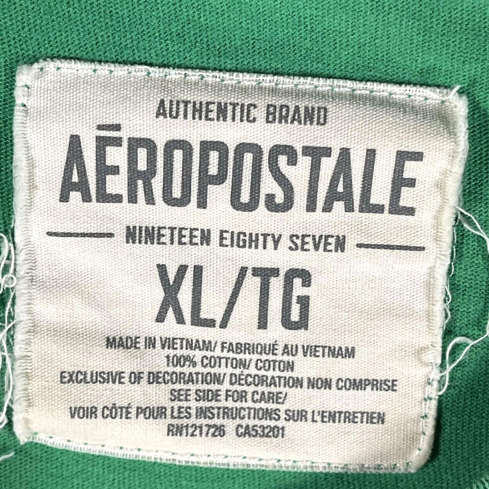 Vintage Aéropostale Shirt Mens XL Green 87 Applique Logo Y2K Distressed Streetwear Size US XL / EU 56 / 4 - 4 Thumbnail