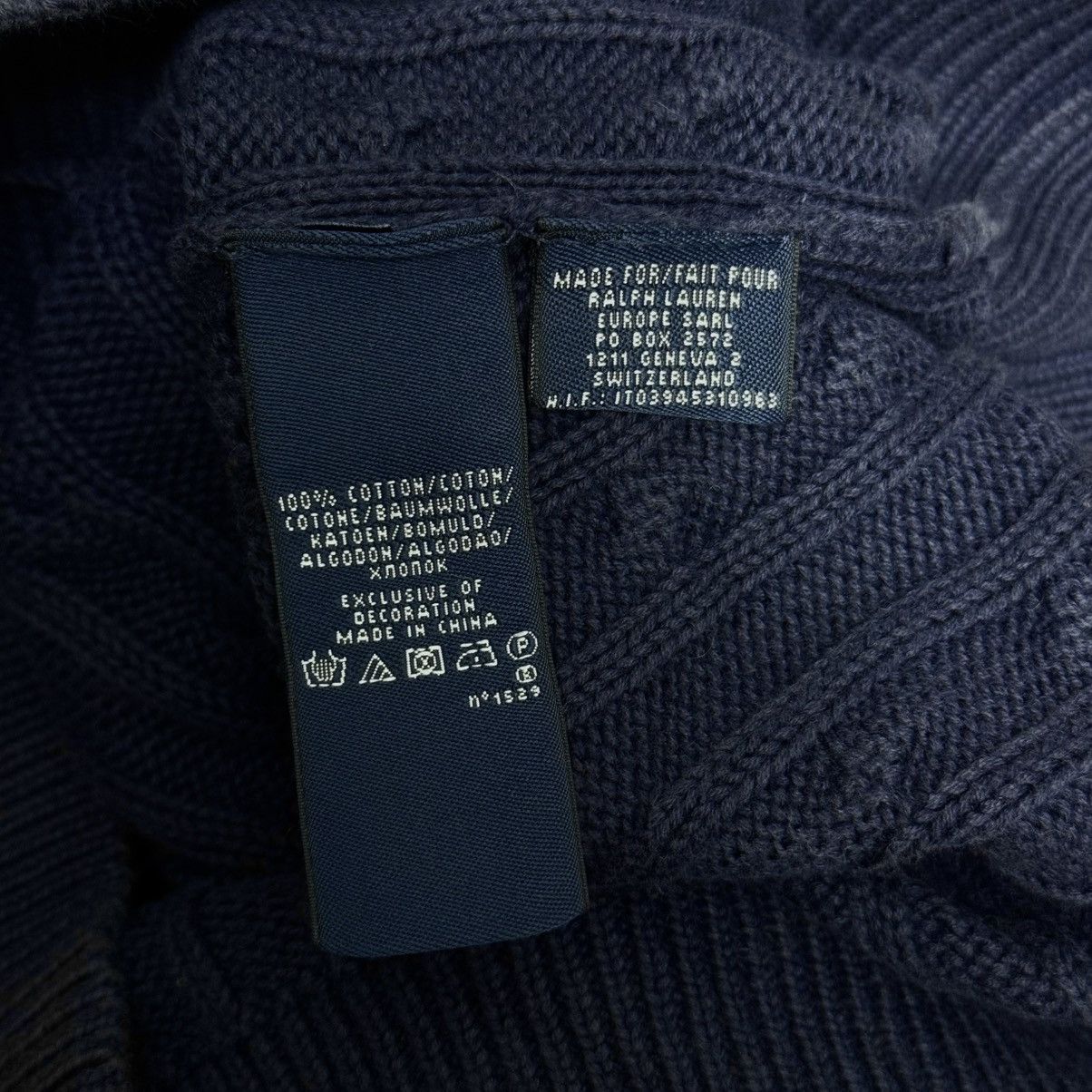 Polo Ralph Lauren × RRL Ralph Lauren × Ralph Lauren Vintage 90s Cable Knit Polo Ralph Lauren Zip Up Sweater Size S / US 4 / IT 40 - 8 Thumbnail