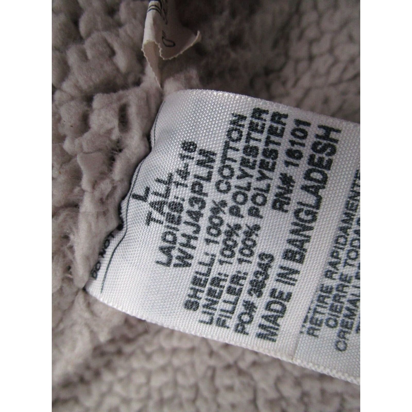 Vintage Berne Jacket Women Large Tall Red Sherpa Lined Full Zip Hooded Workwear Size L / US 10 / IT 46 - 4 Thumbnail