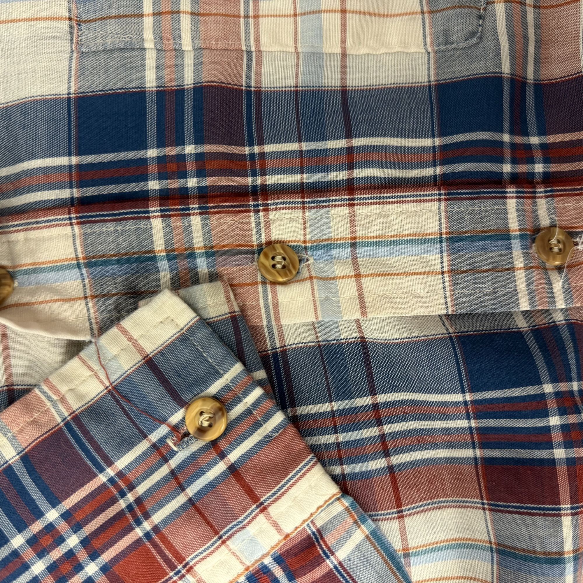 Other Vtg Montgomery Ward MoD Blue Red SHADOW PLAID Shirt Size US M / EU 48-50 / 2 - 5 Thumbnail