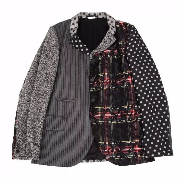 Comme des Garcons Comme des Garcons Multi-material wave point plaid splicing Size US M / EU 48-50 / 2 - 1 Thumbnail