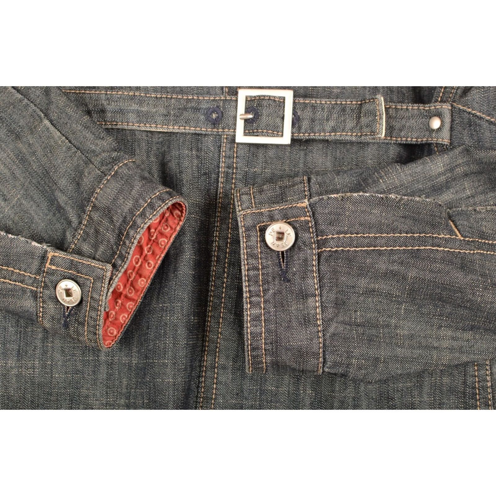 Vintage VINTAGE Le Jean De Marithe Francois Girbaud Denim Jacket Women 34 Blue Jeans Coat Overcoat 34 Mens Womens Girls Boys Size 24" / US 00 / IT 34 - 8 Thumbnail