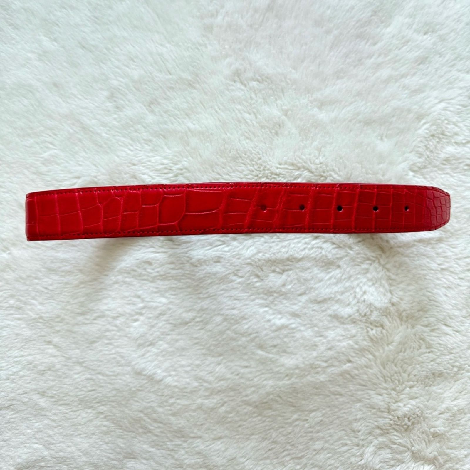 Other House of Fleming red alligator skin women belt Authentic Size ONE SIZE - 1 Thumbnail