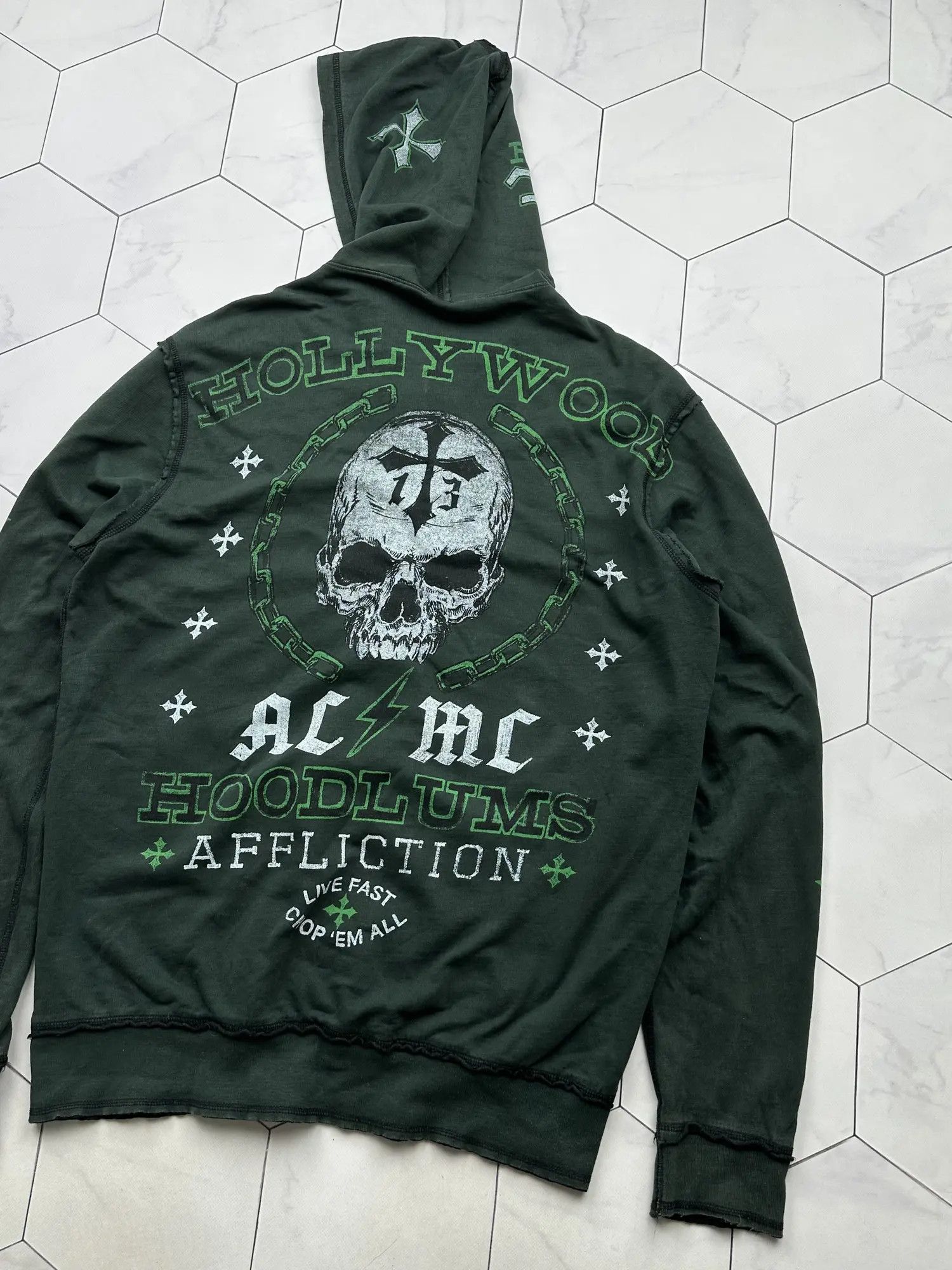 Affliction Affliction 2in1 Vintage Hoodie (B11) Size US XXL / EU 58 / 5 - 12 Thumbnail