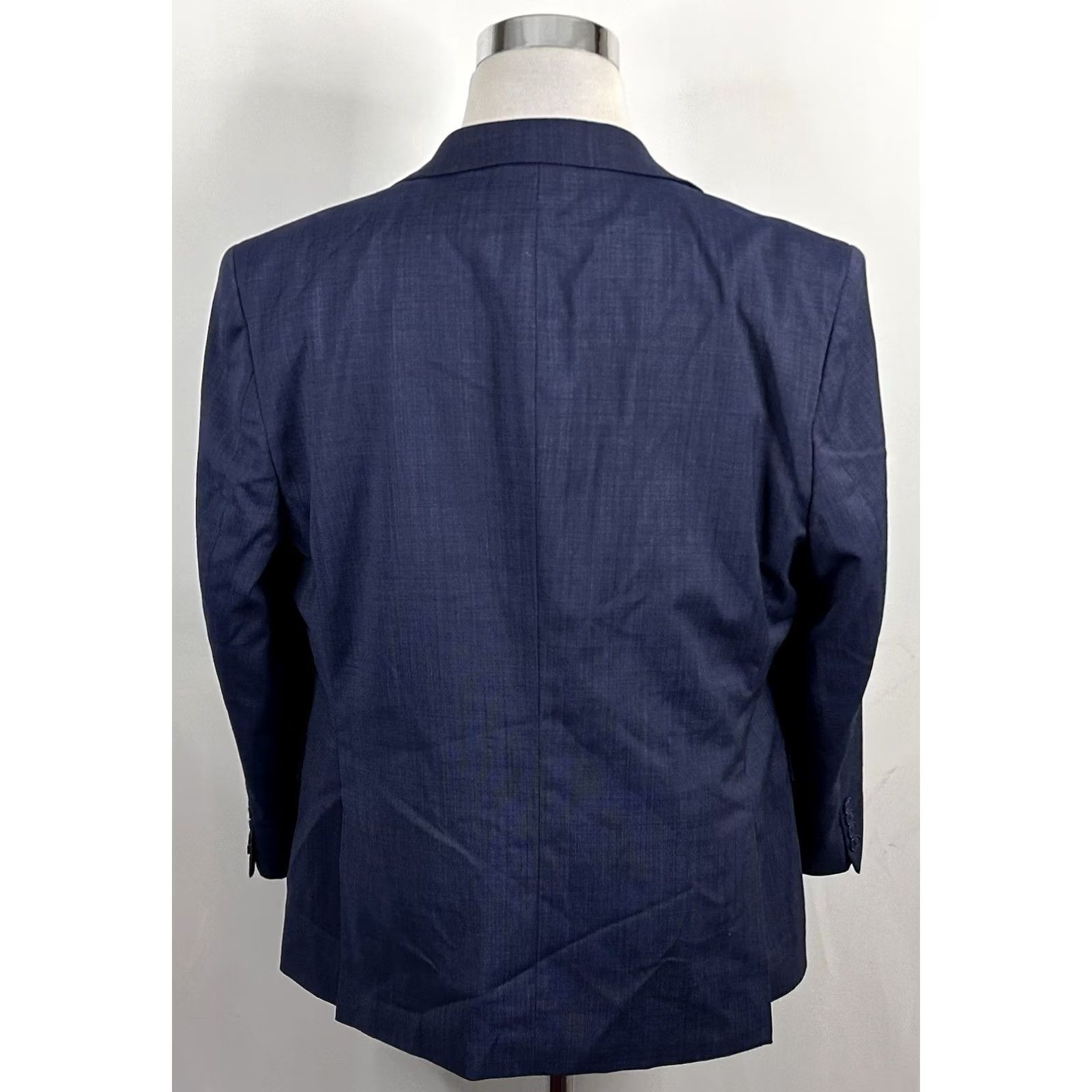 Vintage Linea Uomo 44S Performance Sport Coat Stretch Wool Blend Blue Two Button Vented Jacket Size US XS / EU 42 / 0 - 6 Thumbnail