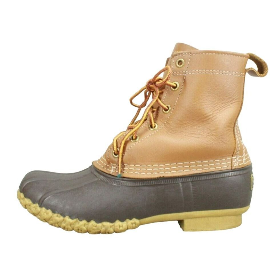 Leather LL Bean Womens Leather 8-Inch Thinsulate Duck Boots Size US 7 / IT 37 - 1 Thumbnail