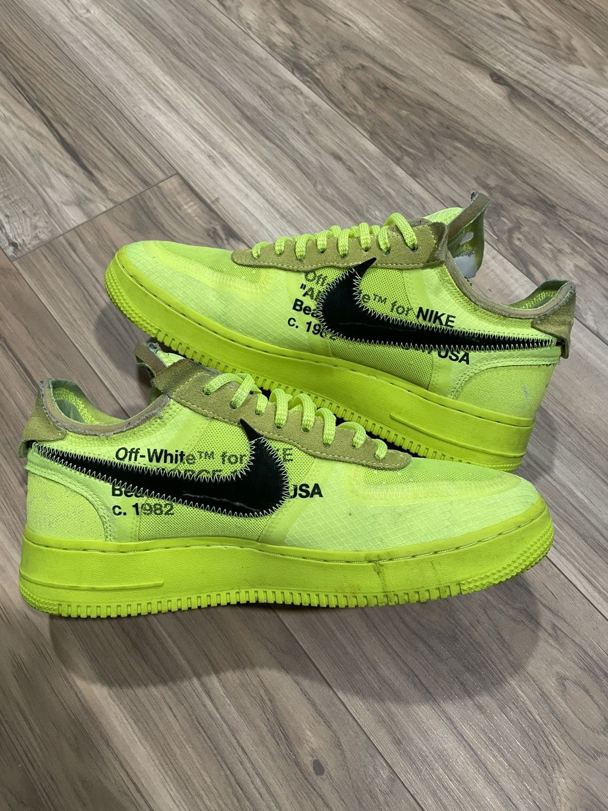Nike × Off-White Off White x Nike Air Force One ‘Volt’ Size US 9 / EU 42 - 2 Thumbnail