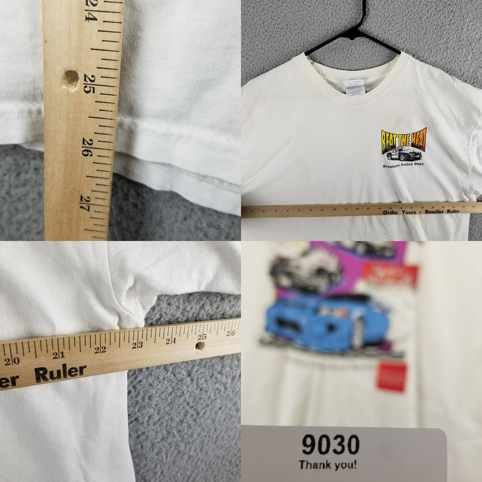 Vintage Vintage Oregon Shirt XL White - Police Drag Racing Cars 2001 Beat the Heat Mens XL T-Shirt Size US XL / EU 56 / 4 - 8 Thumbnail
