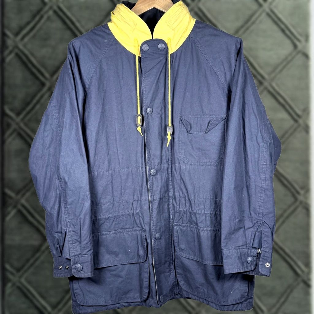 Brooks Brothers Brooks Brothers Jacket Navy Blue Pockets Snap Full Zip Men Large Parka Nautical Patterning? Size US L / EU 52-54 / 3 - 1 Thumbnail