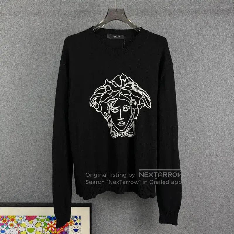 Versace Versace Black Men's Crewneck Sweater . Size US M / EU 48-50 / 2 - 1 Thumbnail