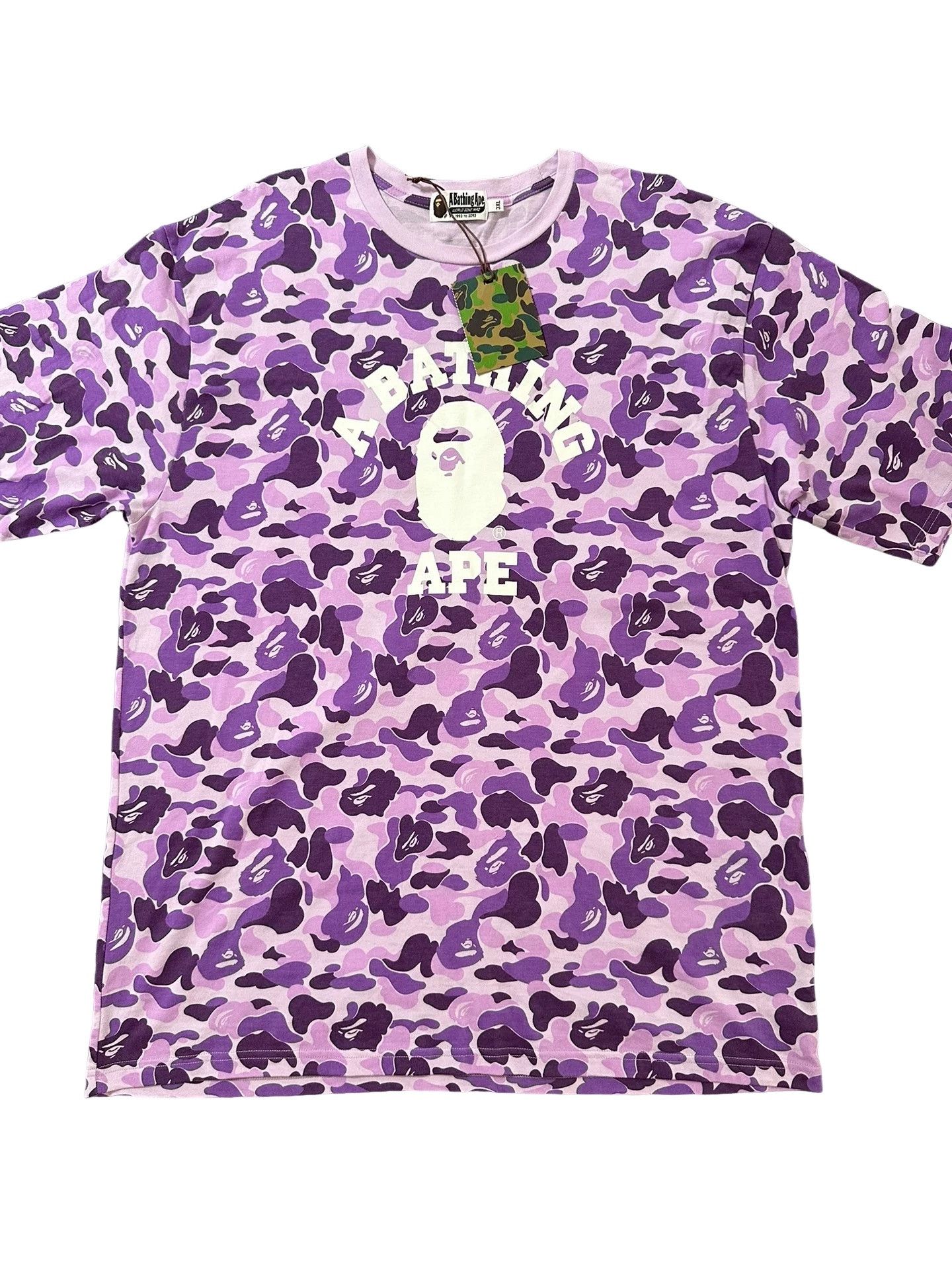 Bape A Bathing Ape Purple Camo Ape Head T-Shirt Size 3XL Size US XXL / EU 58 / 5 - 1 Thumbnail