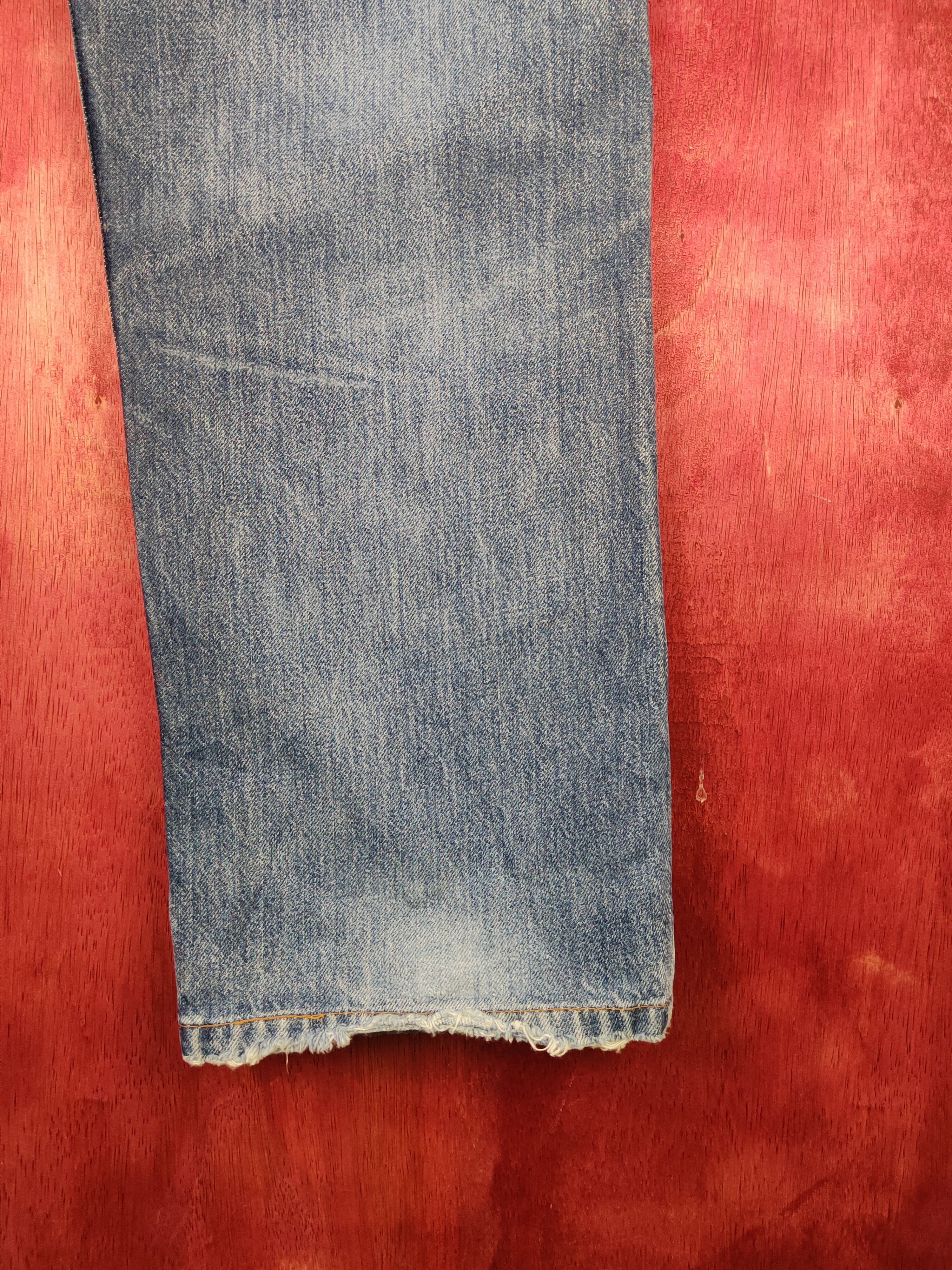Japanese Brand Levi's Blue Distressed Ripped Jeans #S1671 Size US 31 - 14 Thumbnail