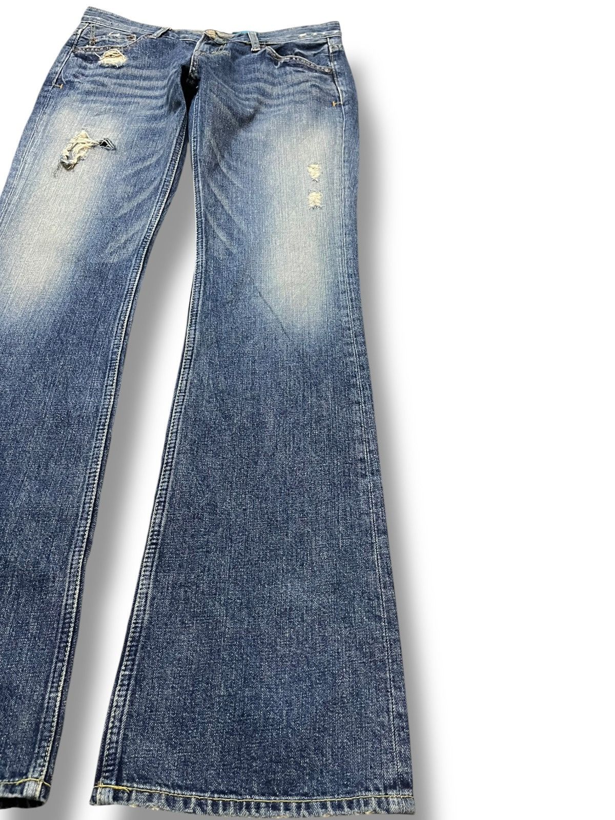 Japanese Brand Vintage Love Cuetieen Flare Grunge Distressed Denim Size US 30 / EU 46 - 4 Thumbnail