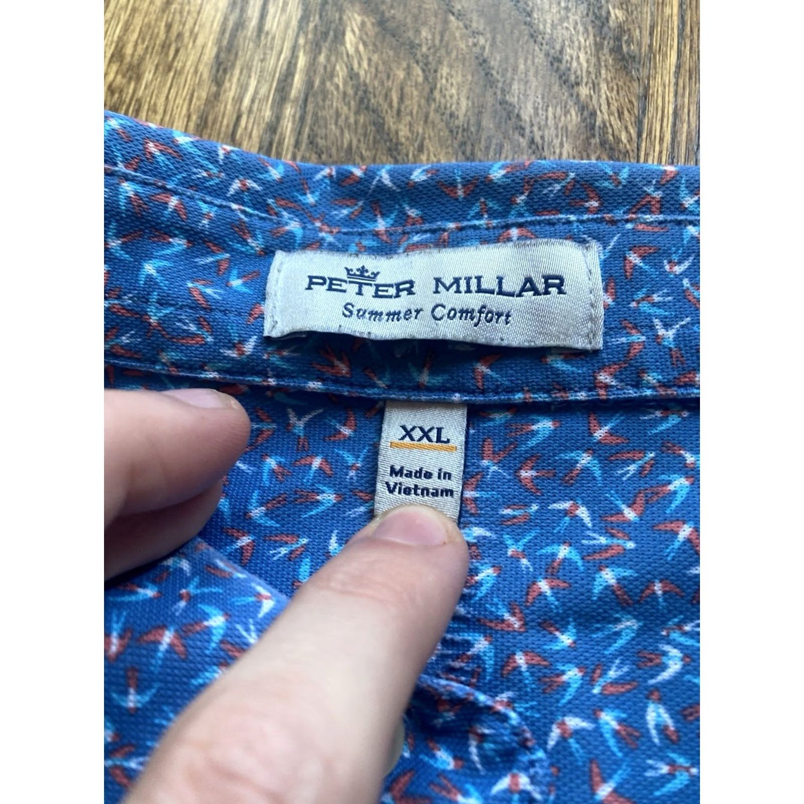 Peter Millar Peter Millar Summer Comfort Polo Shirt Mens 2XL Country Club Louisiana AOP Blue Size US XXL / EU 58 / 5 - 6 Thumbnail