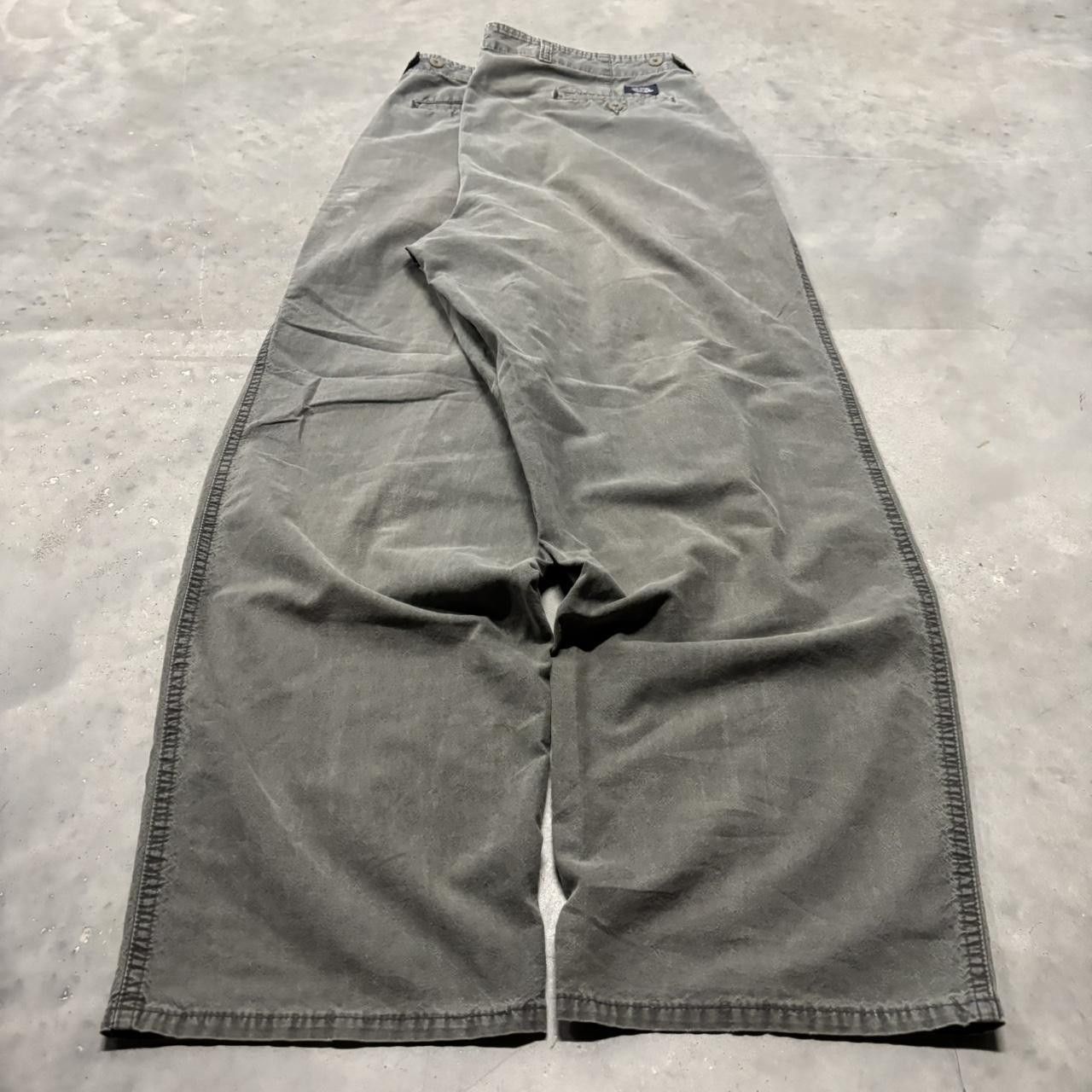 Japanese Brand × Vintage Crazy Vintage Y2K/2000s Baggy Faded Khaki Workwear Casual Skater Pants! Size US 36 / EU 52 - 4 Thumbnail