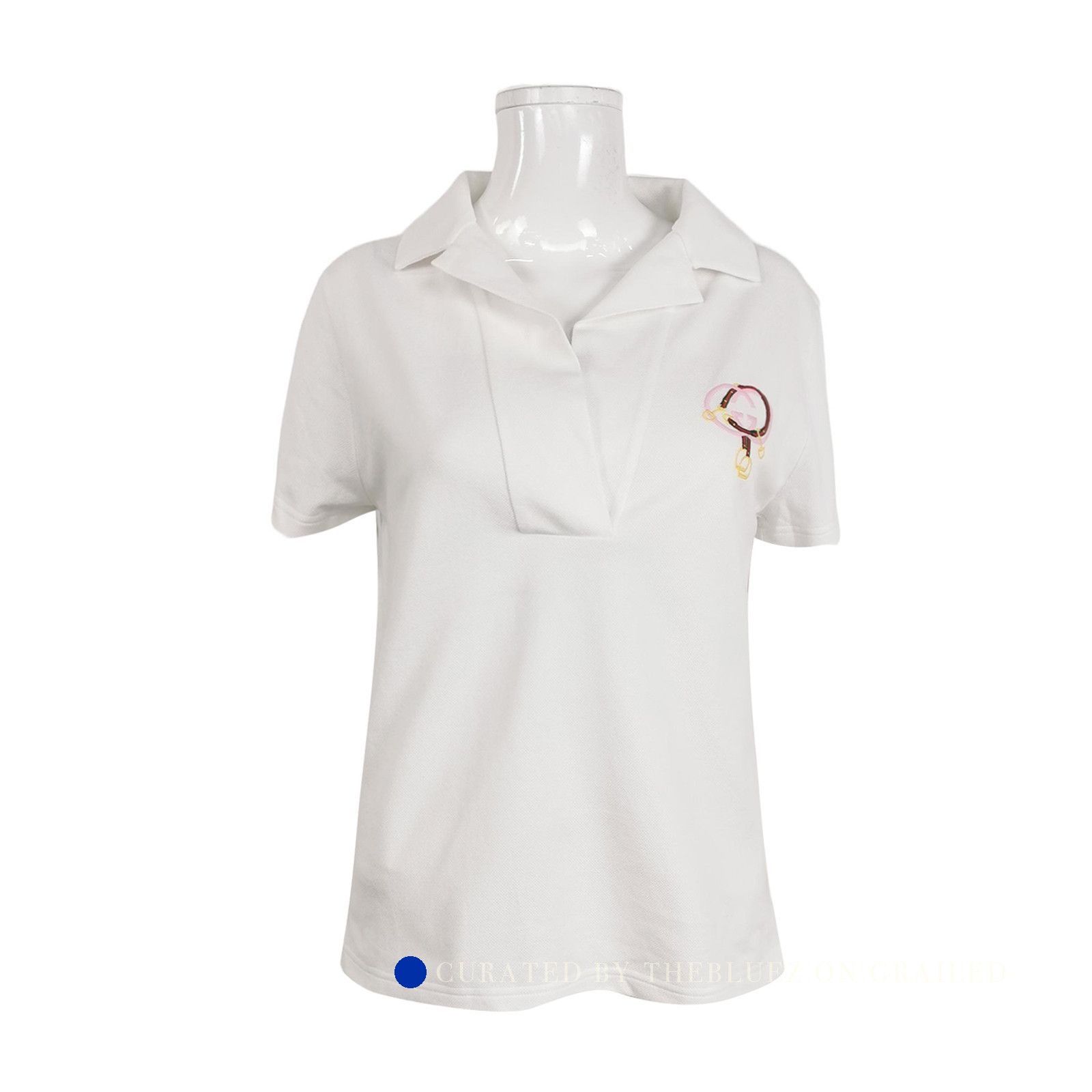 Gucci Classic Embroidered Logo Polo in White Size US L / EU 52-54 / 3 - 1 Thumbnail