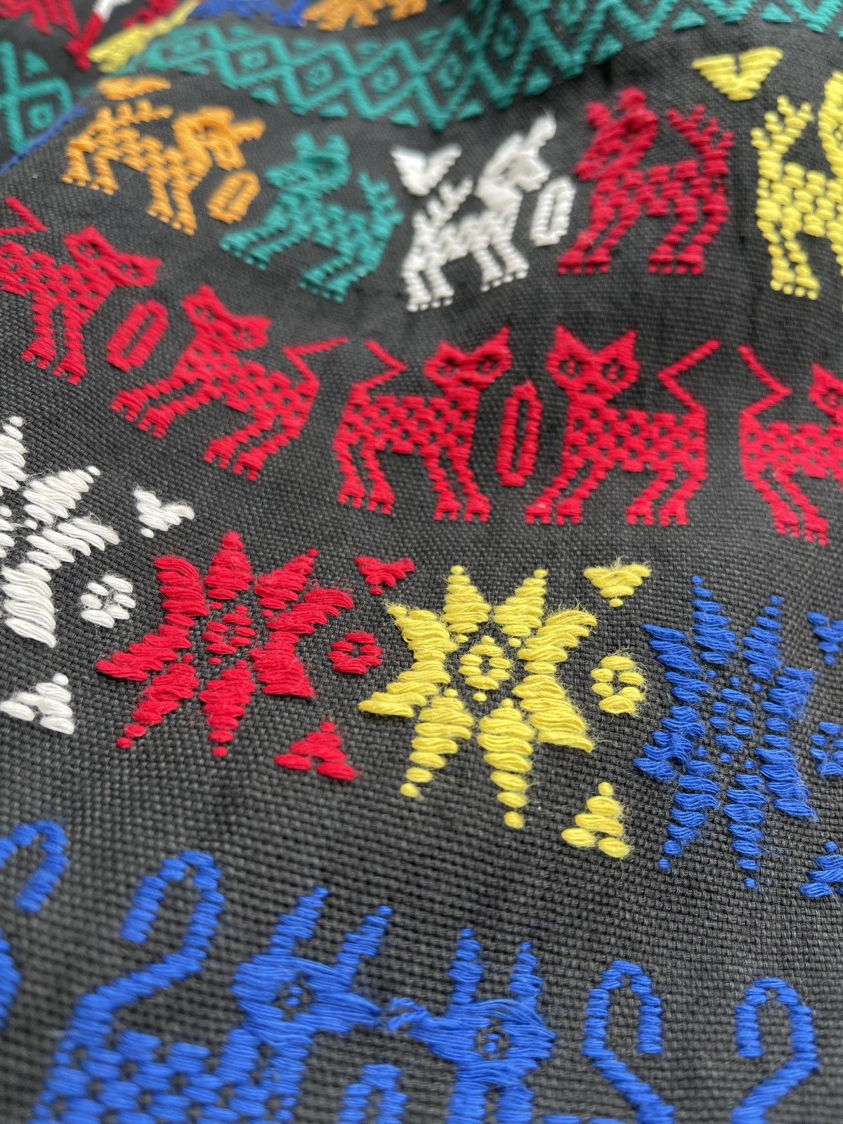 Vintage 1970s Embroidery Geometric Woven Jacket Size L / US 10 / IT 46 - 8 Thumbnail