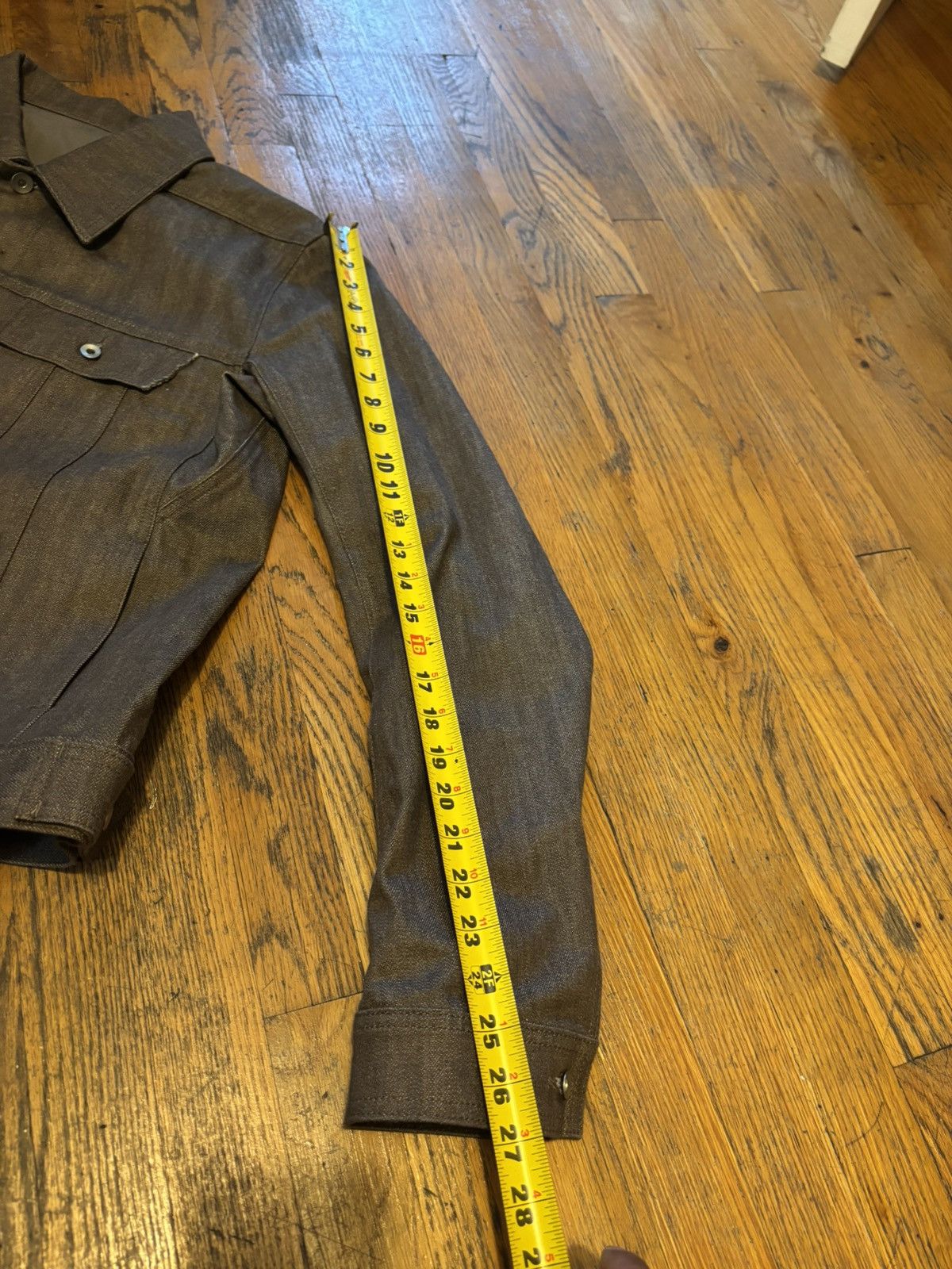 Rick Owens Drkshdw FW24 Raw Denim Trucker Jacket Dark Dust Size US L / EU 52-54 / 3 - 7 Thumbnail