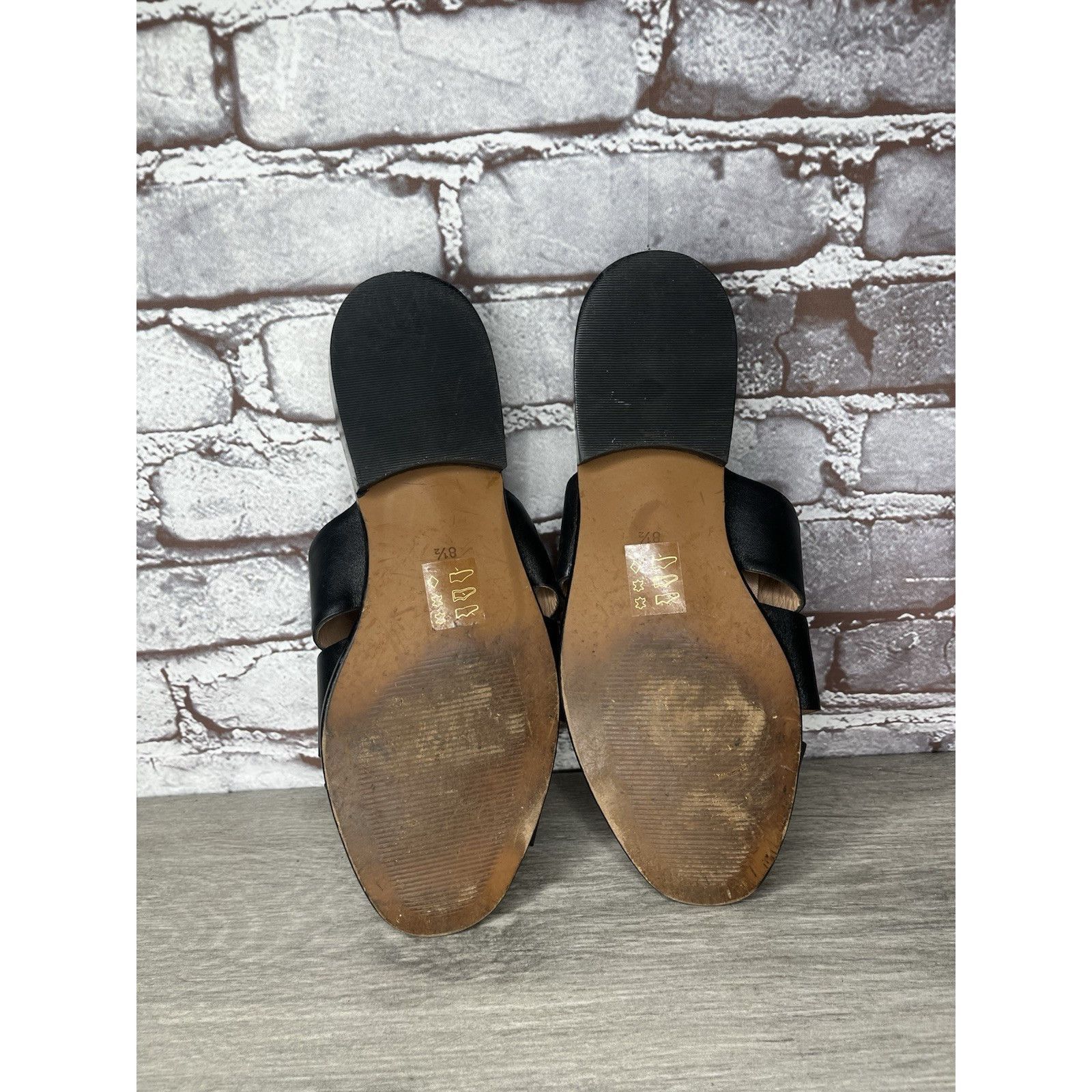 Madewell Madewell The Dixson Fisherman Black Leather Slide Mules Heel Size US 8.5 / IT 38.5 - 8 Thumbnail