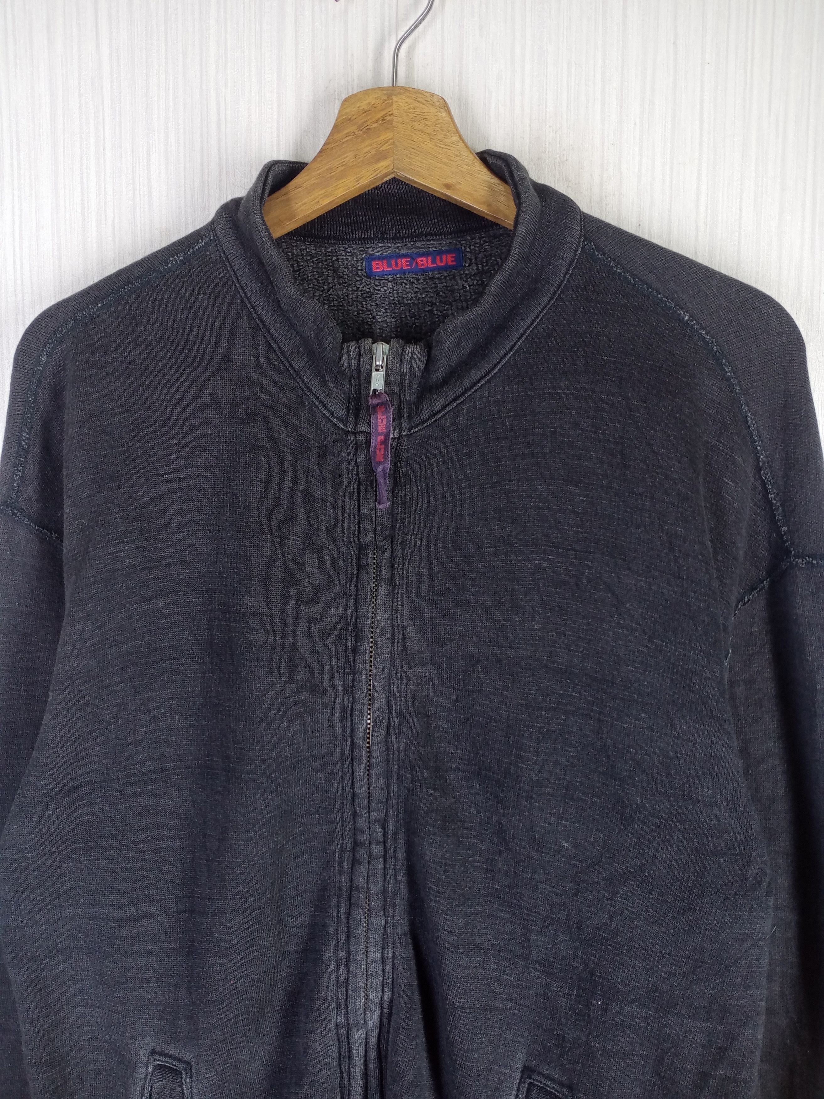 Blue Blue Japan Rare Vintage Blue Blue Japan Full Zipper Sweater Cardigan Size US L / EU 52-54 / 3 - 2 Thumbnail