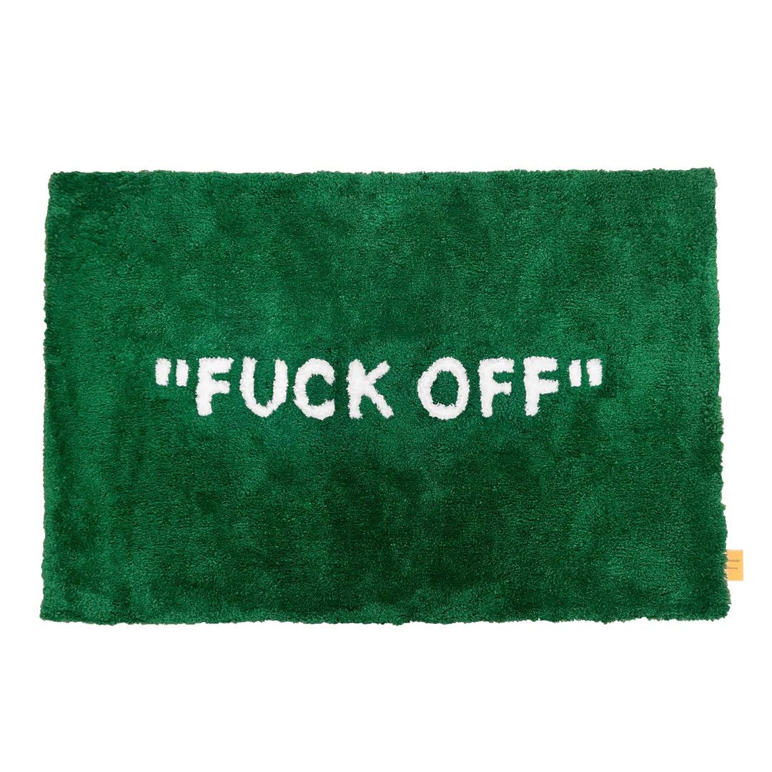 FVCKYOURBRAND “FvCK OFF” GRASS RUG F*CK YOUR BRAND In Hand