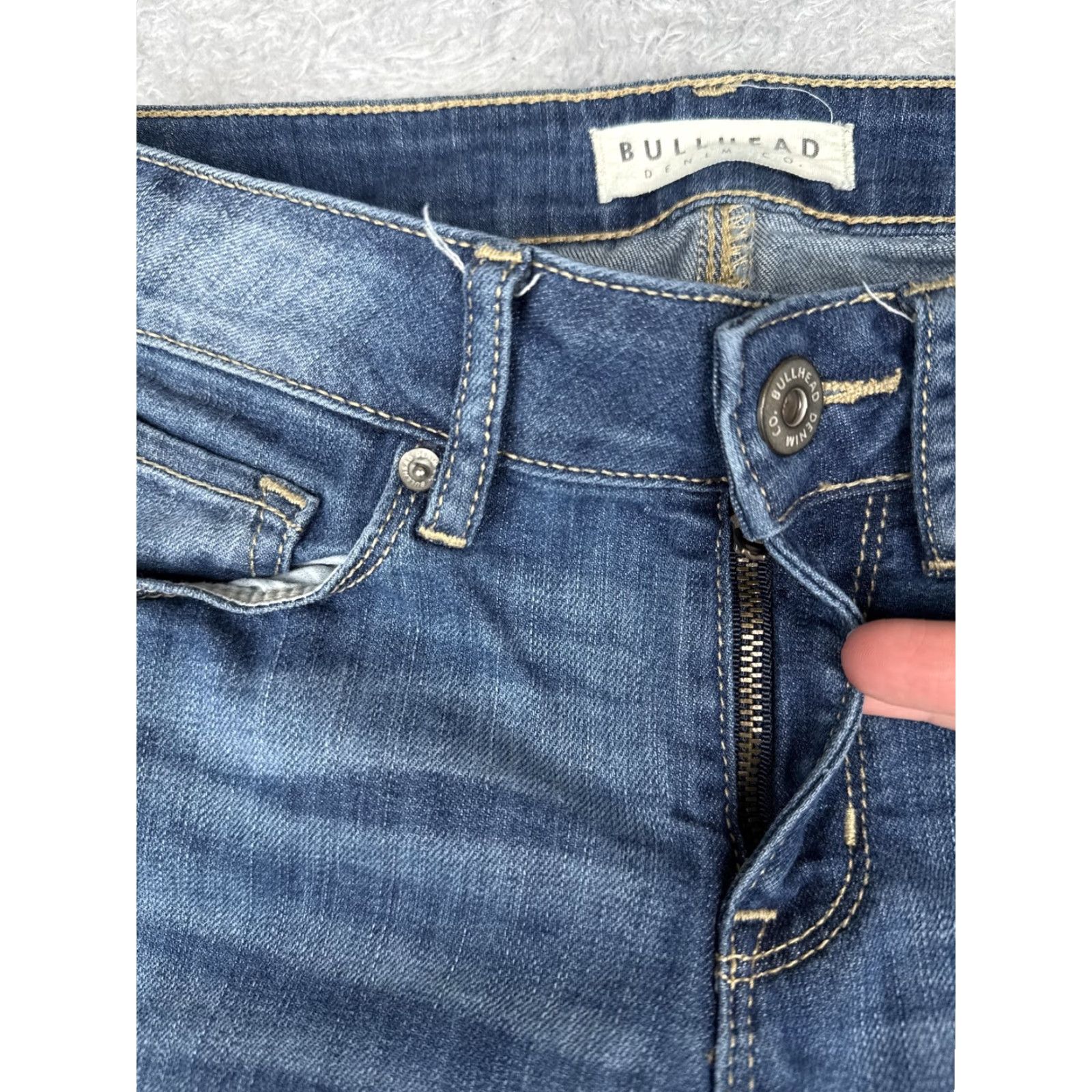 CO Bullhead Denim Co Skinny Jeans Juniors 3 Blue Low Rise Stretch Ankle Denim 25x27 Size 26" / US 2 / IT 38 - 5 Thumbnail