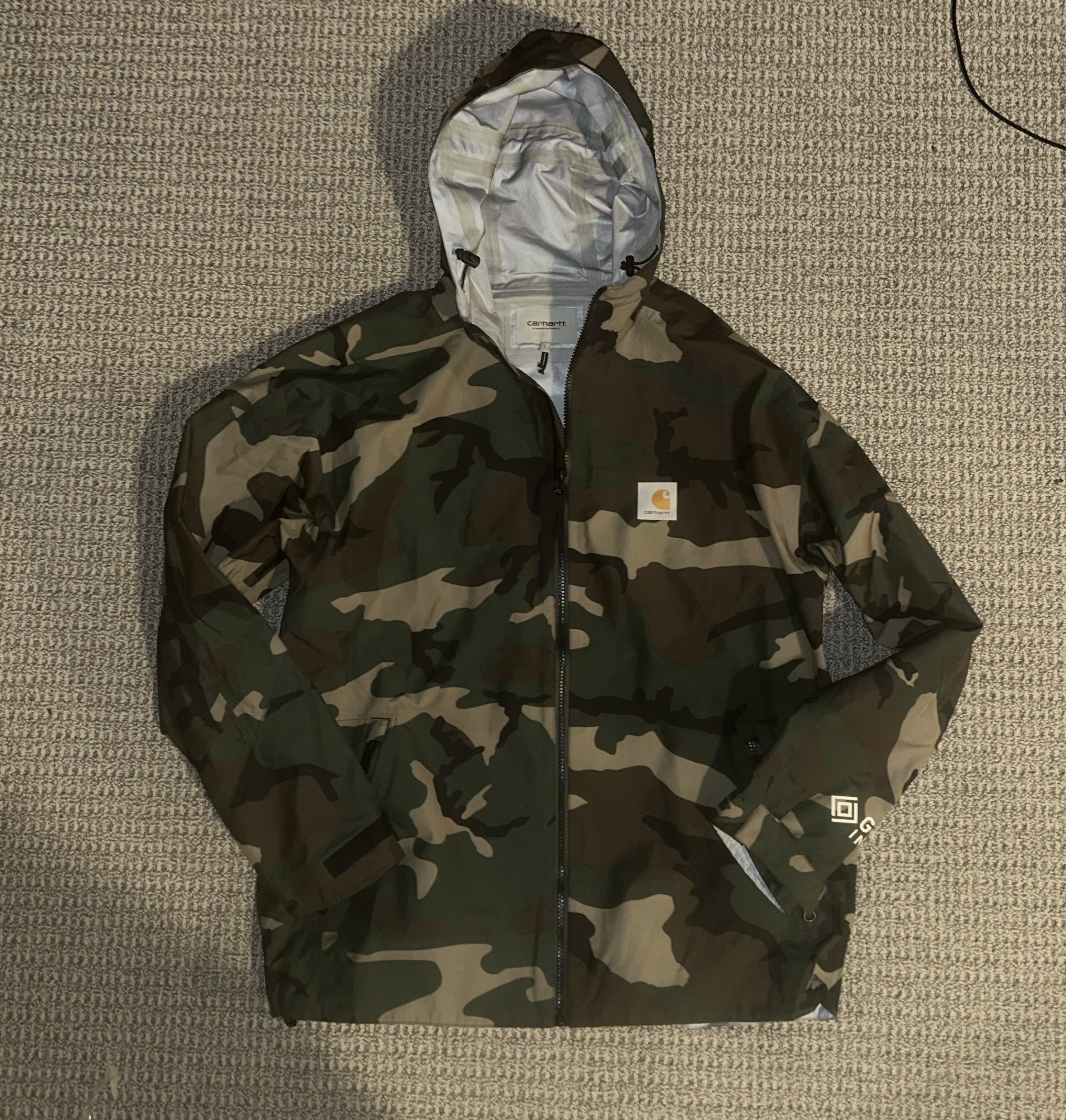 image of Carhartt Wip Gore-Tex Point Jacket - Camo Green L, Men's (Size Large)