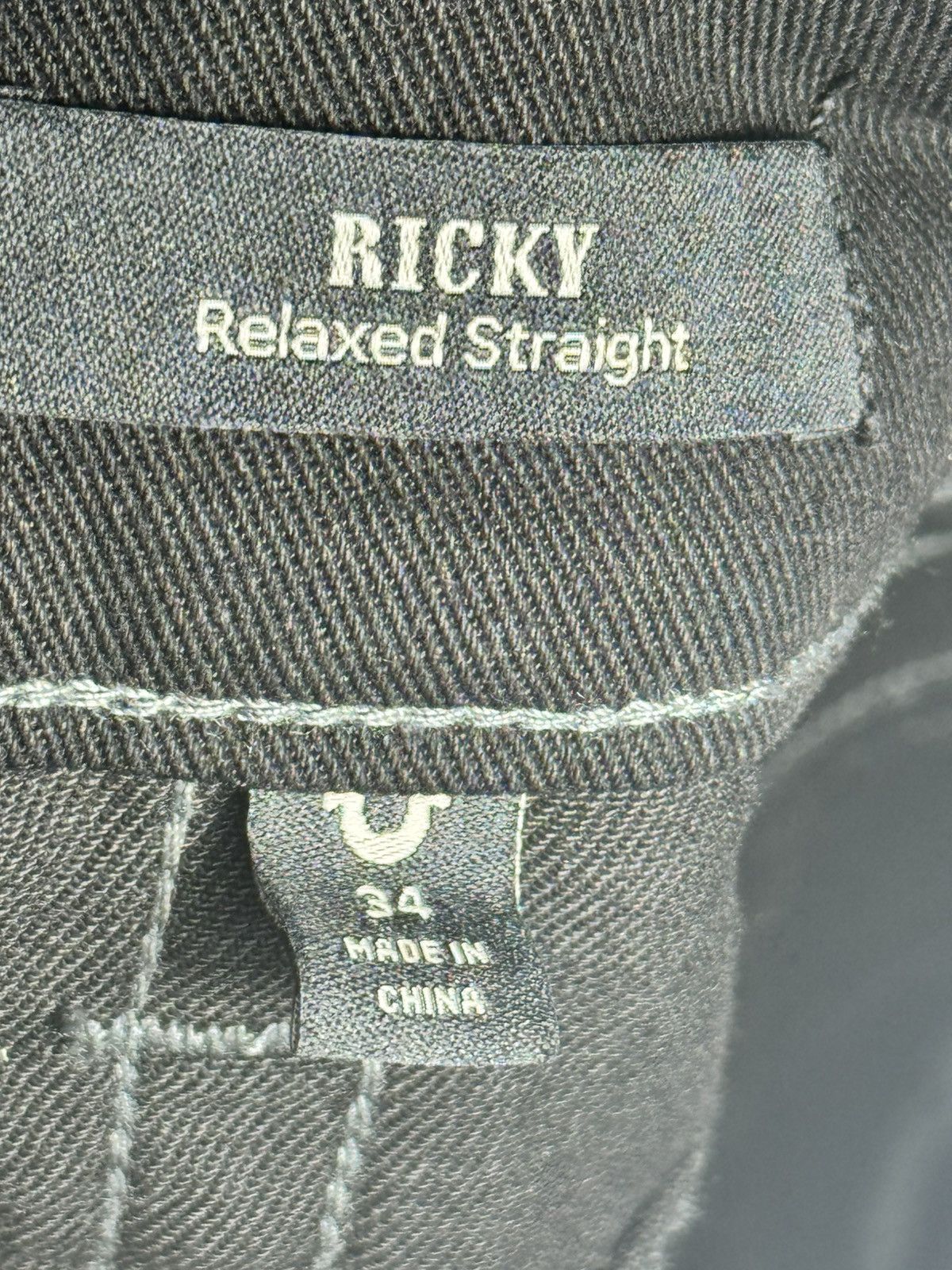 Nike True Religion Ricky Flap Jeans Black 34 x 32 NWT Size US 28 / EU 44 - 8 Thumbnail