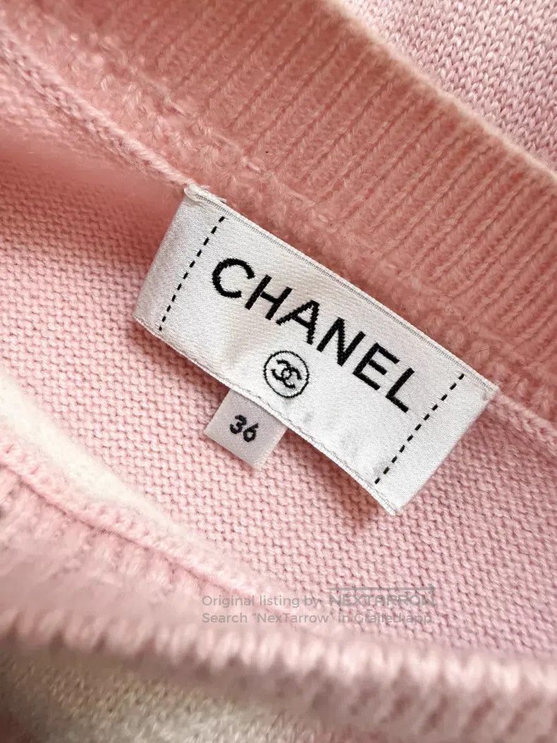 Chanel Chanel 24C early spring pink white sequin logo colour long Size XXS / US 00 / IT 34 - 6 Thumbnail